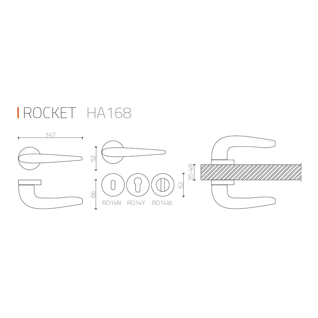 Rocket Kapı Kolu Saten Renk