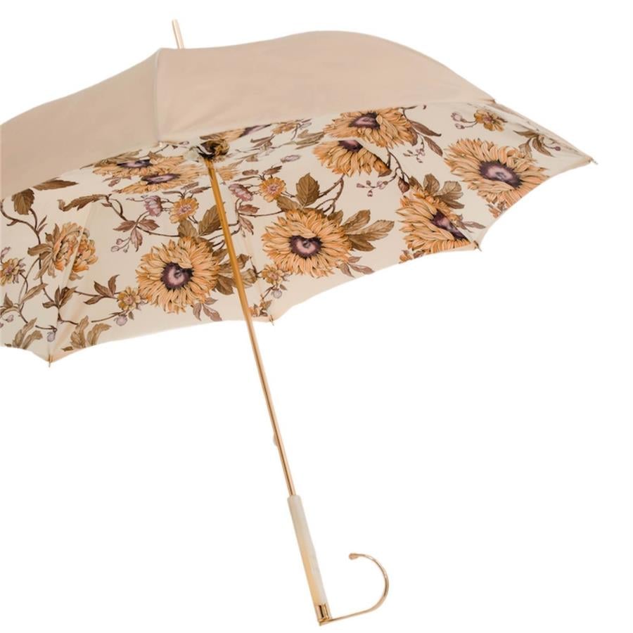 Şemsiye Girasoli Manuel Açma - %100 Polyester - Taşlı Sap Uzunluk: 93 Cm - Çap: 102 Cm