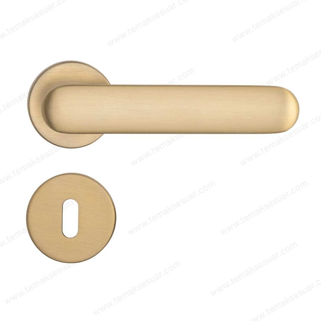 Sınus Rozetli Kapı Kolu Gold Branch Renk