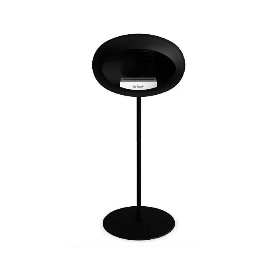 Siyah Kubbe Şömine & Siyah 25 Mm Çelik Brülor / Black Ground Steel High Black-25Mm