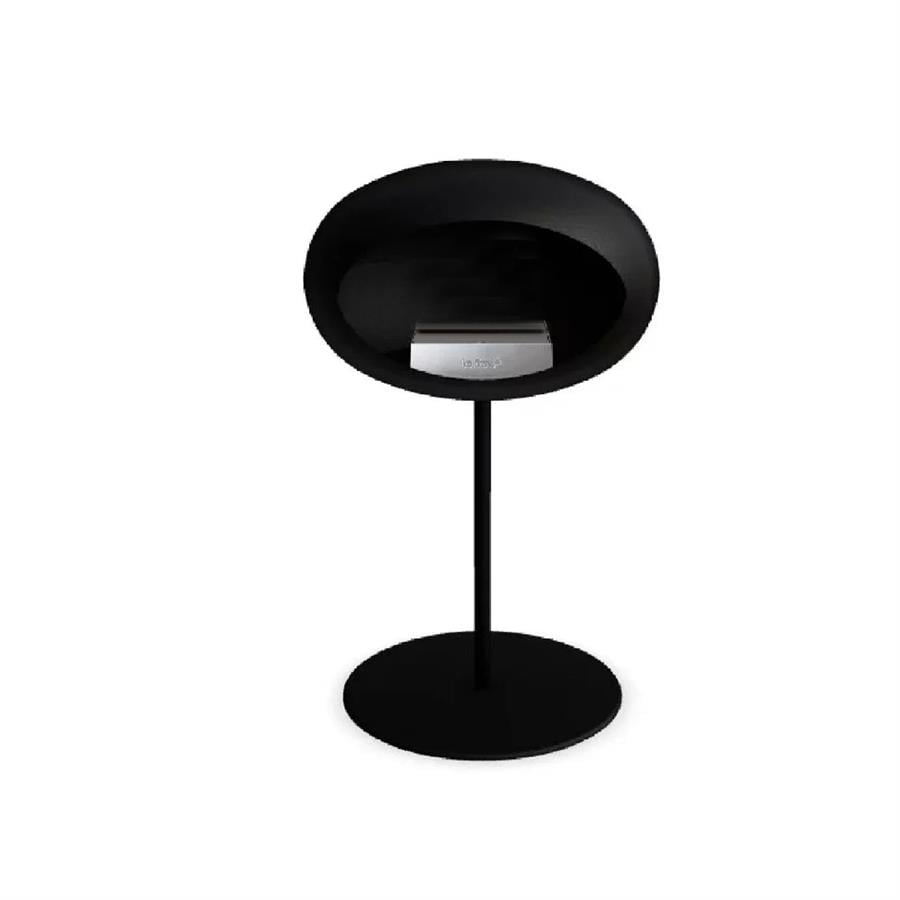 Siyah Kubbe Şömine & Siyah 25 Mm Çelik Brülor / Black Ground Steel Low Black-25Mm- Steel Burner-Black