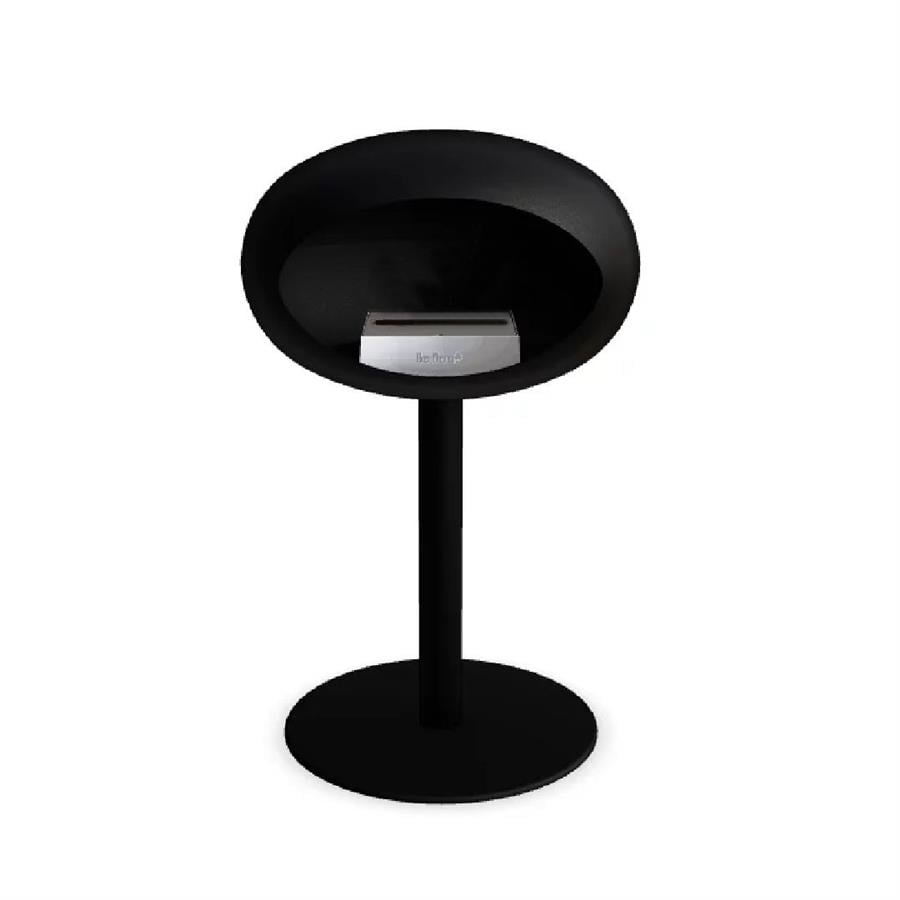 Siyah Kubbe Şömine & Siyah 60 Mm Çelik Brülor / Black Ground Steel Low Black-60Mm- Steel Burner-Black