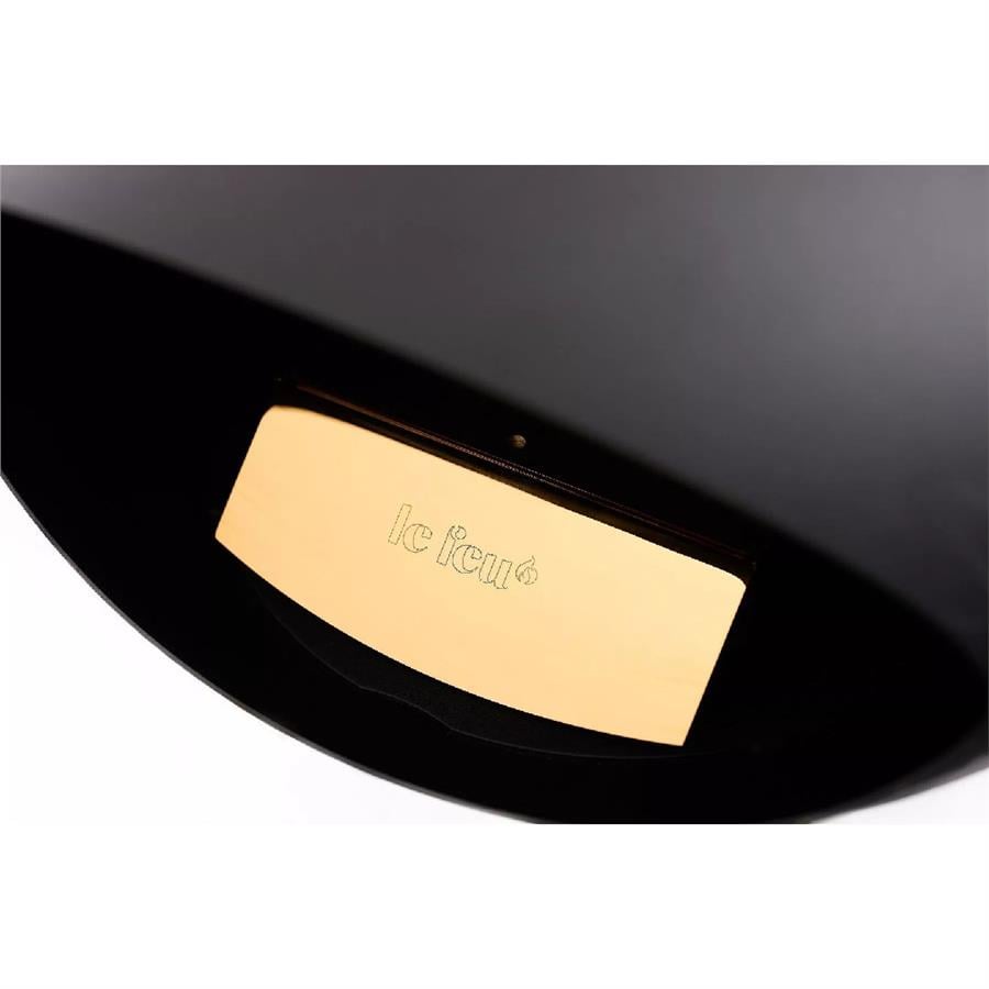 Siyah Kubbe Şömine & Siyah 60 Mm Çelik Brülor / Black Ground Steel Low Black-60Mm- Steel Burner-Black