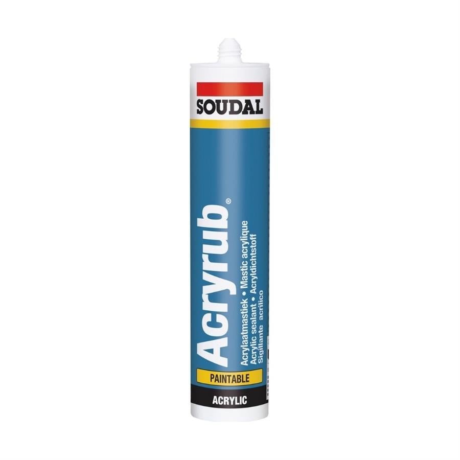 Soudal Acryrub Silikonize Mastik Beyaz 500 Gr