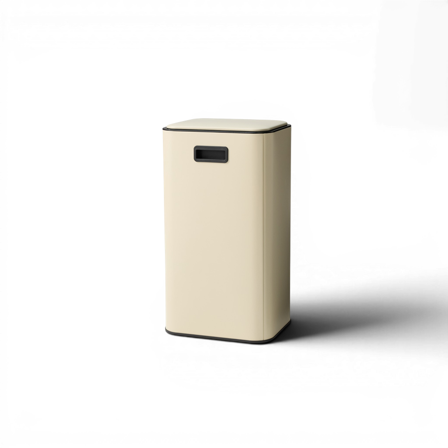Square Krem Pedallı Çöp Kovası 30 L