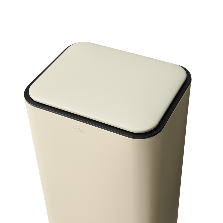 Square Krem Pedallı Çöp Kovası 30 L
