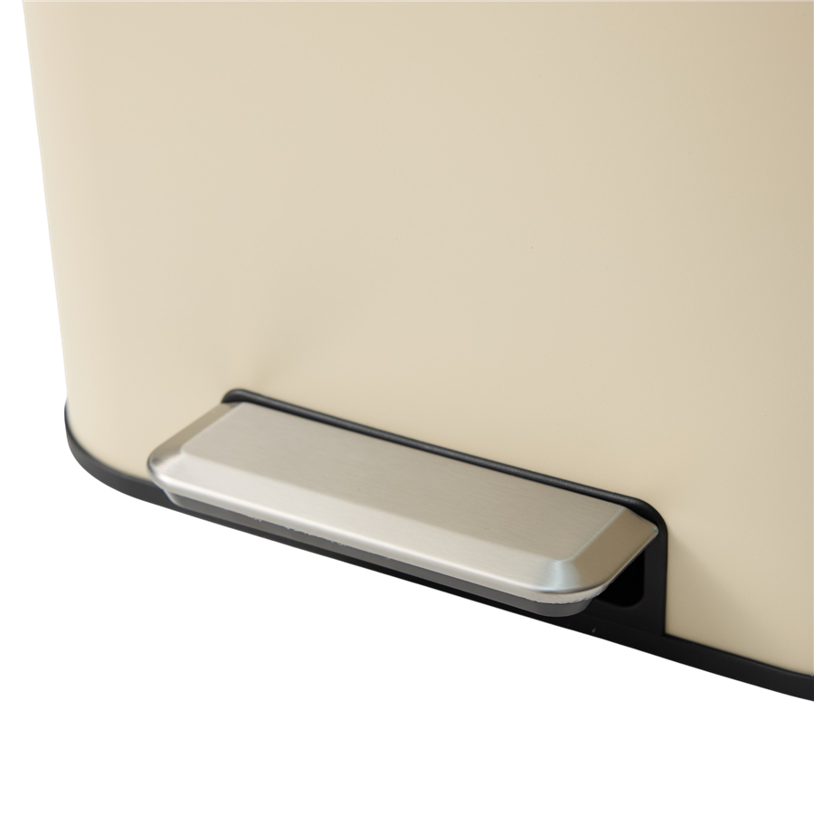 Square Krem Pedallı Çöp Kovası 30 L