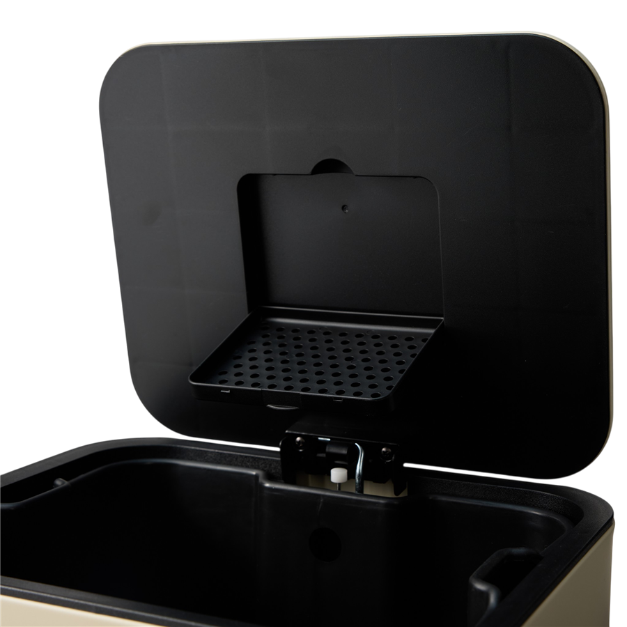 Square Krem Pedallı Çöp Kovası 30 L