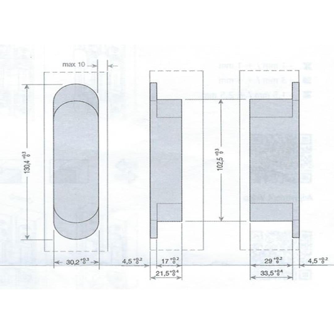 System Gizli Menteşe 130X30 mm Antik Saten Renk
