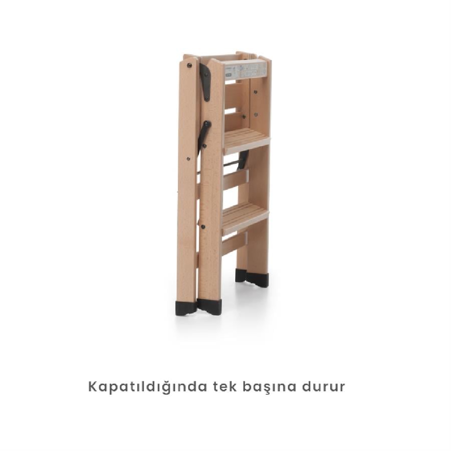 Tıalzo Ahşap Merdiven Siyah Renk