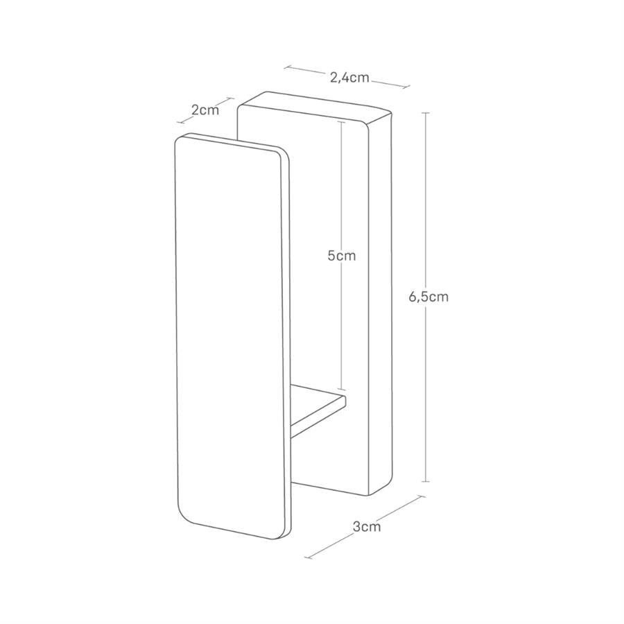 Tower Duvar Kancaları (3'Lü Set) Beyaz Renk