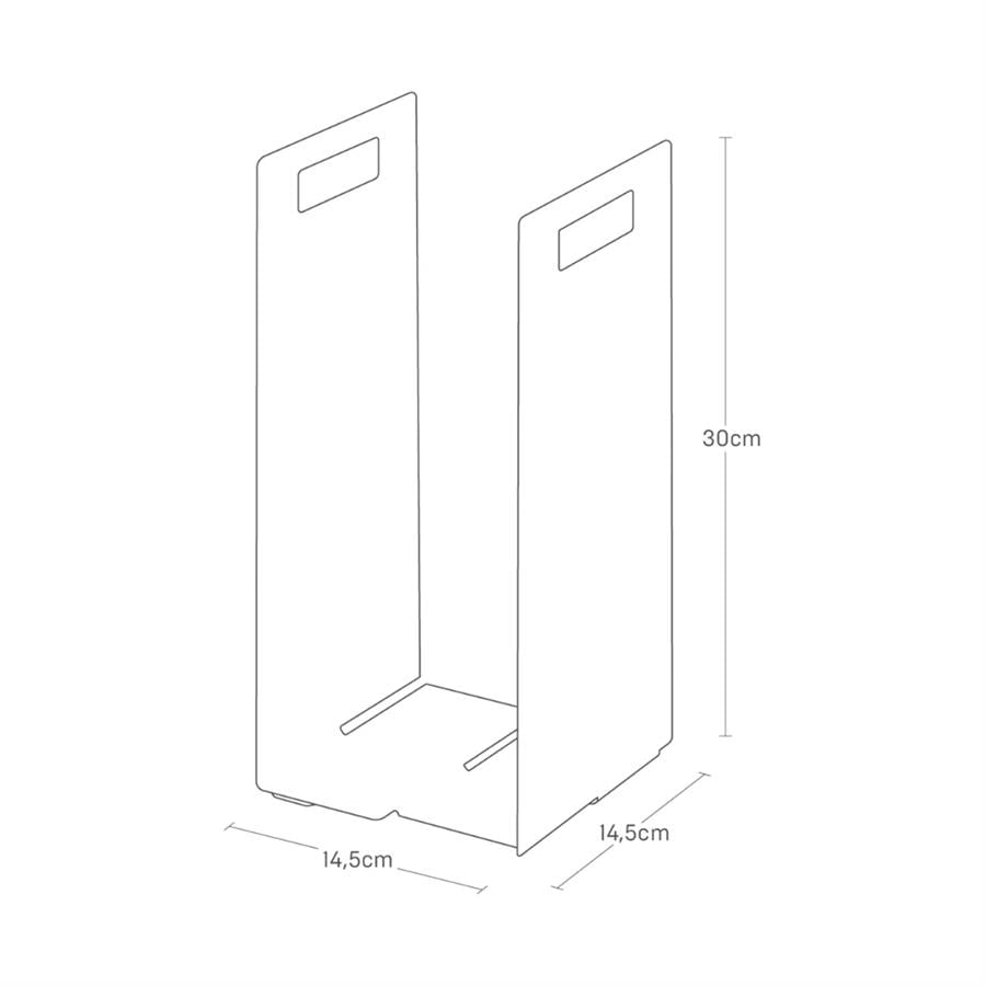 Tower Havlu Düzenleyiciler (2'Li Set) Siyah Renk 30x14,5 cm