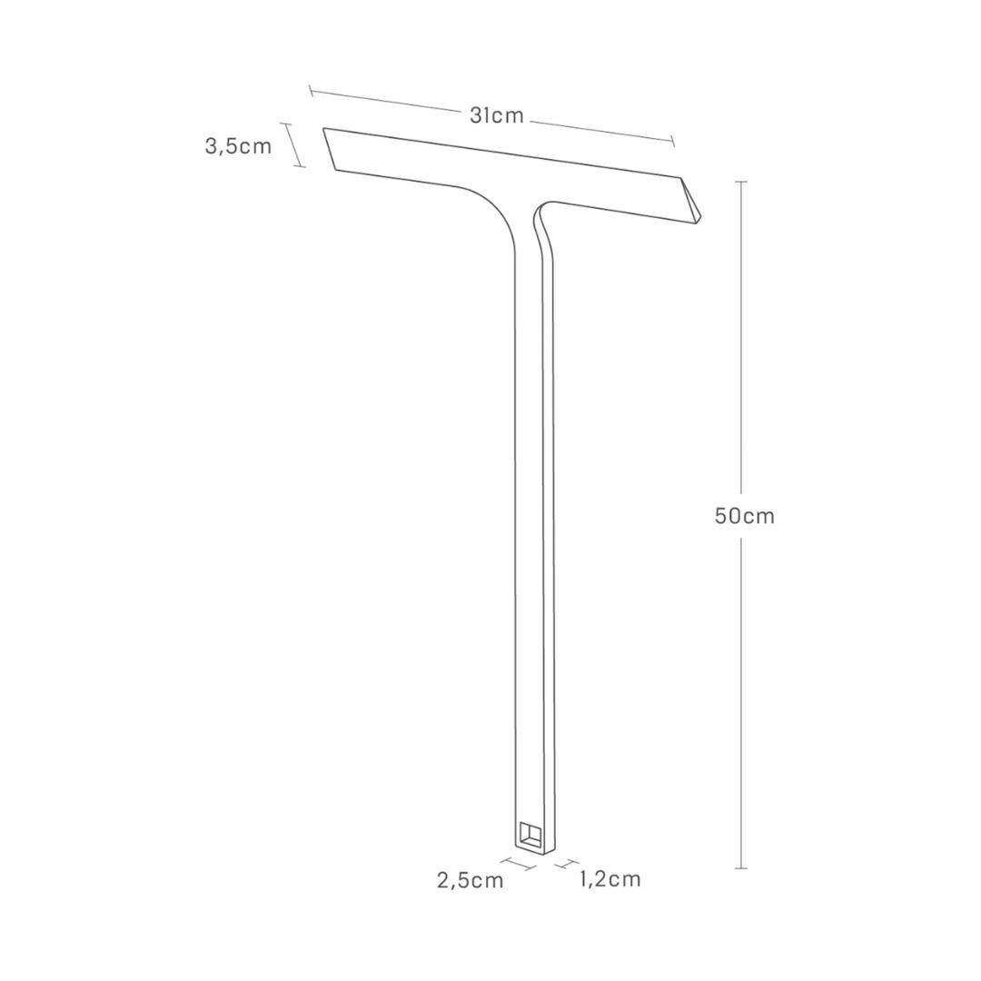 Tower Mıknatıslı Duş Çekçeki/Manyetik Silecek Siyah Renk 50 Cm