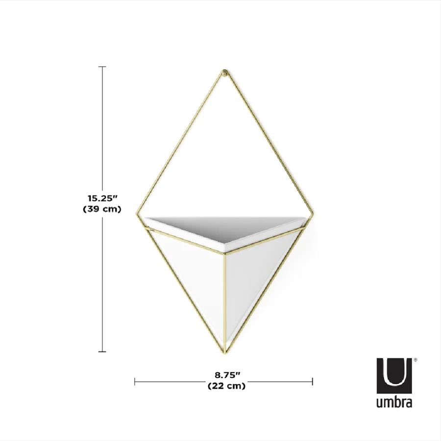Umbra Trigg Duvar Kabı Beyaz/Pirinç