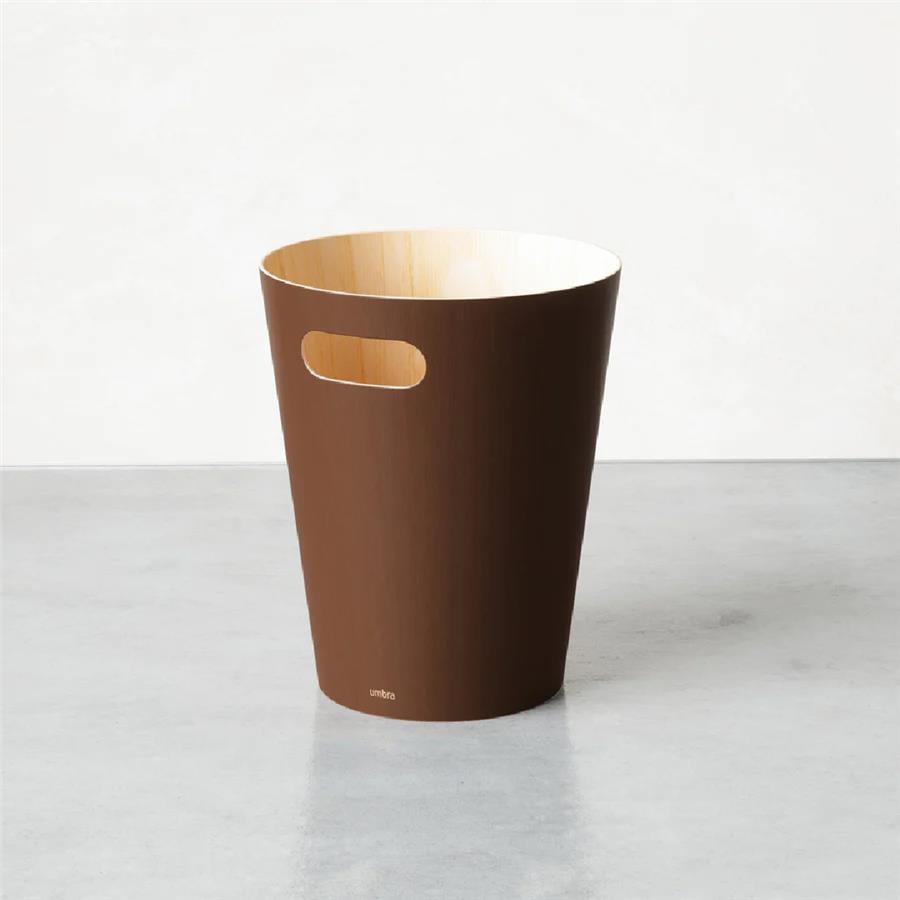 Umbra Woodrow Çöp Kovası 2 Galon (7,5 L) Kapasiteli Kahverengi