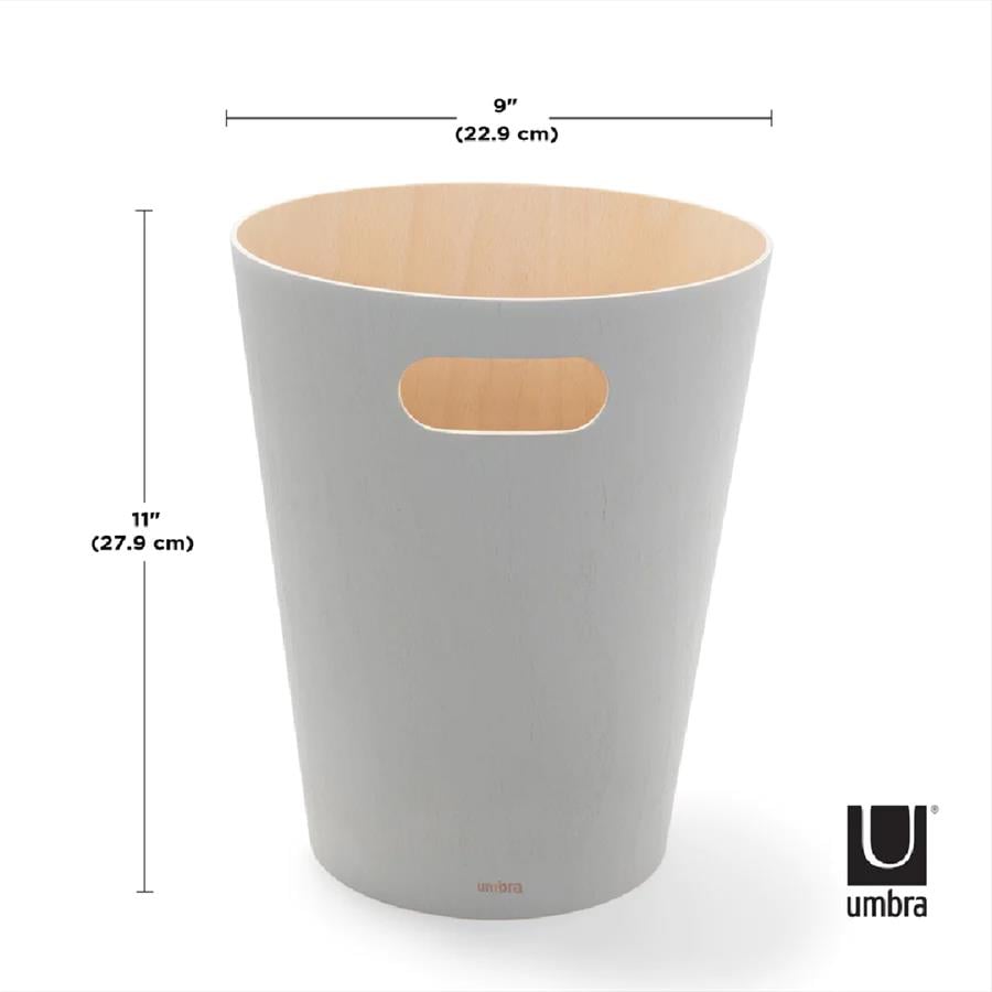 Umbra Woodrow Çöp Kovası 2 Galon (7,5 L) Kapasiteli Gri Renk