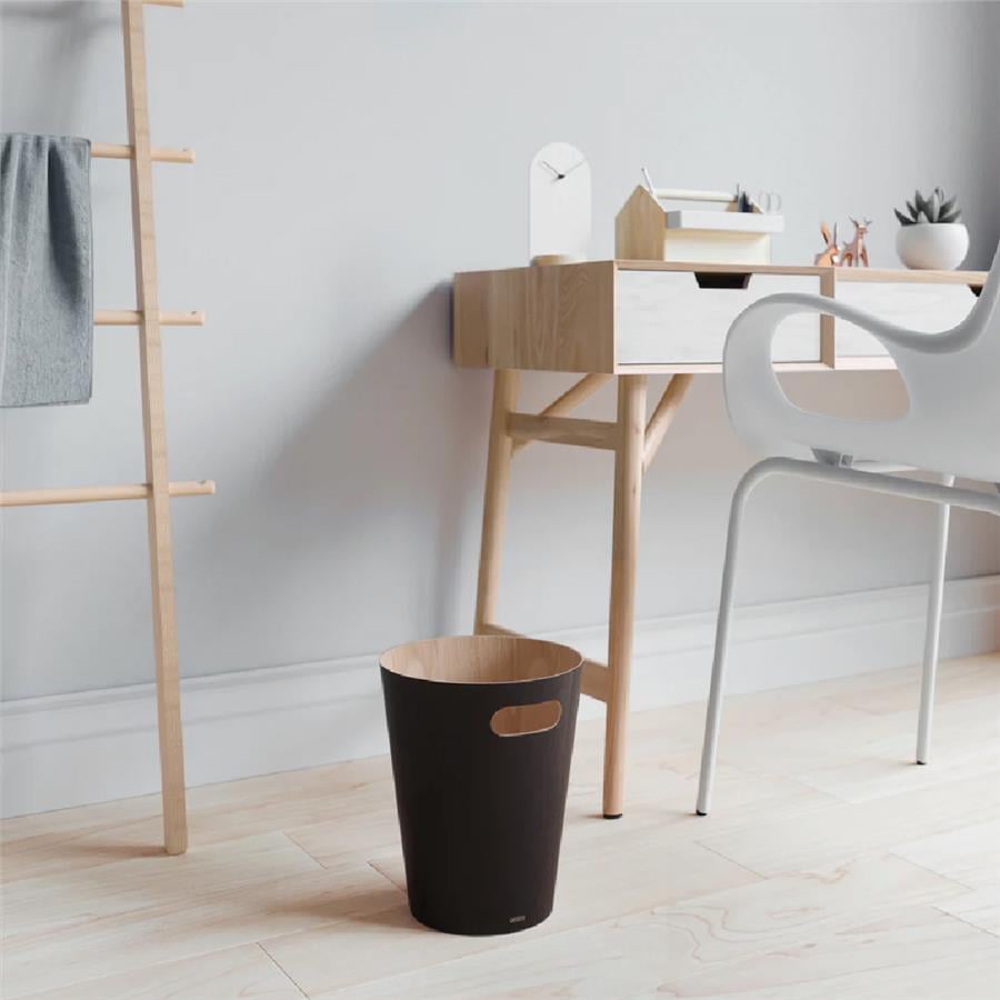 Umbra Woodrow Çöp Kovası - Siyah/Doğal
