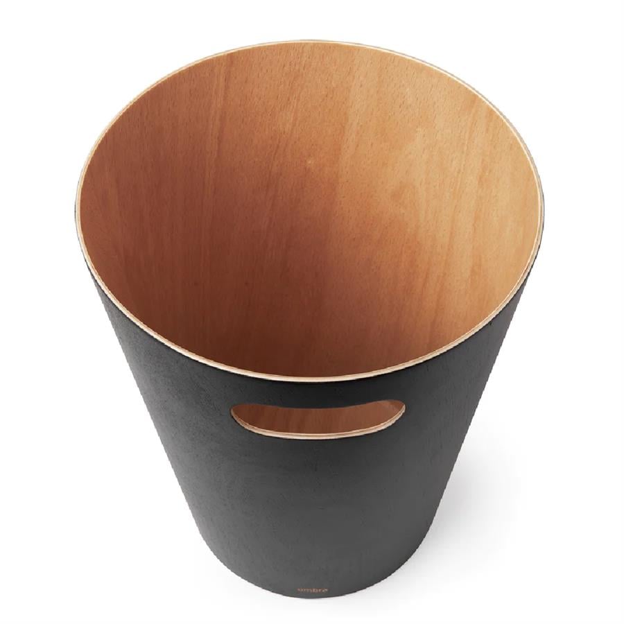 Umbra Woodrow Çöp Kovası - Siyah/Doğal