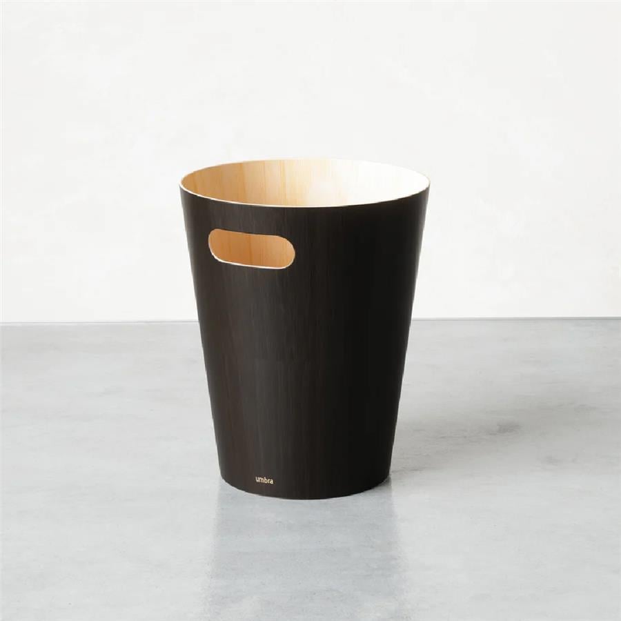 Umbra Woodrow Çöp Kovası - Siyah/Doğal