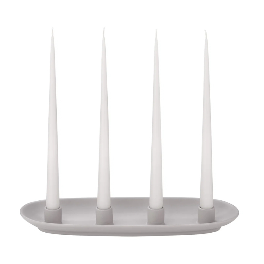VELA Oval Mumluk Gri 40 cm