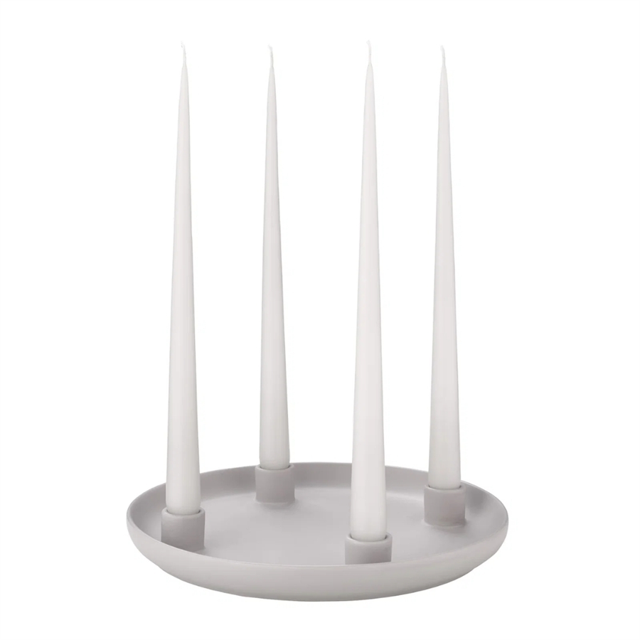 VELA Yuvarlak Mumluk L Gri Ø27 cm