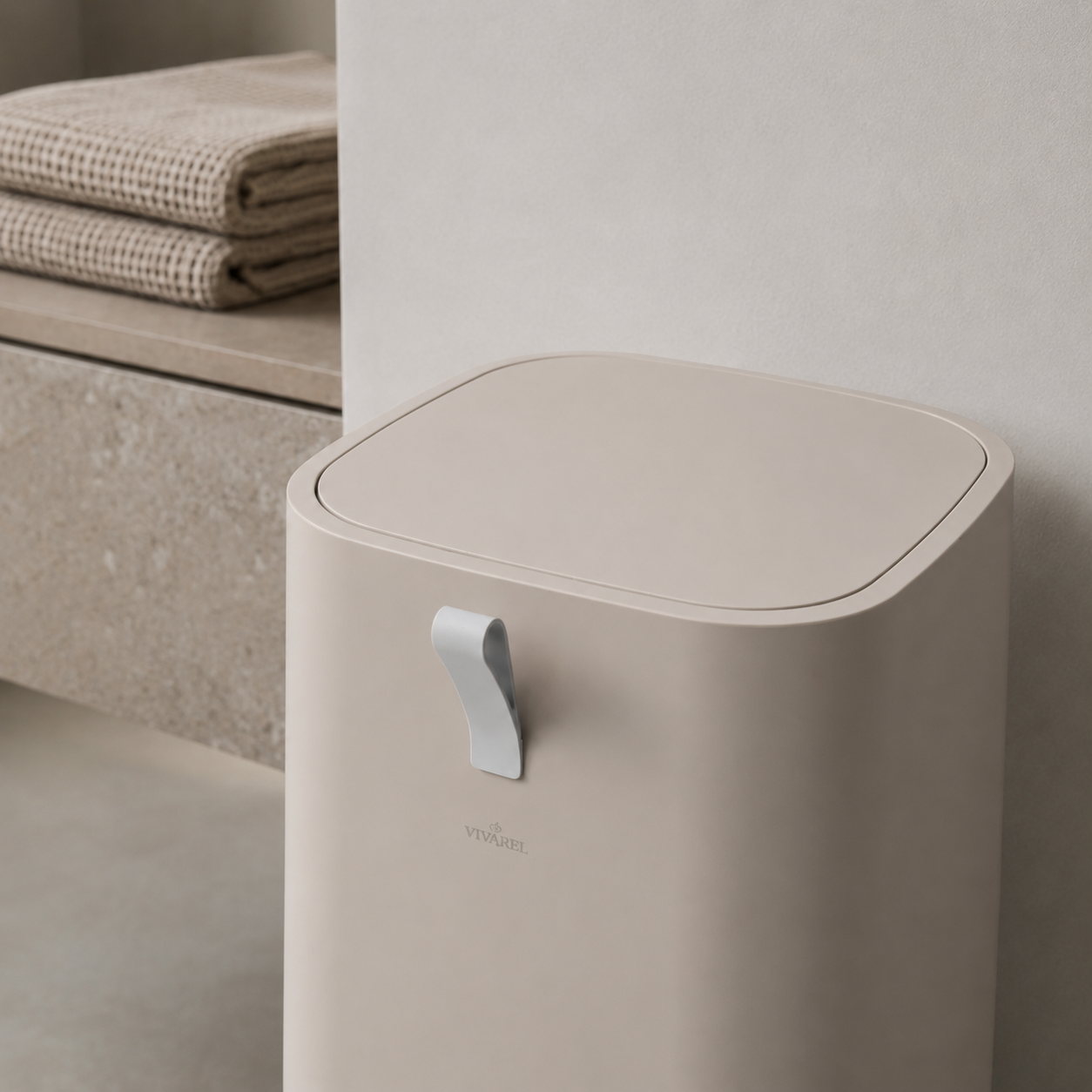 Vera Çelik Çöp Kovası - Taupe 30 L