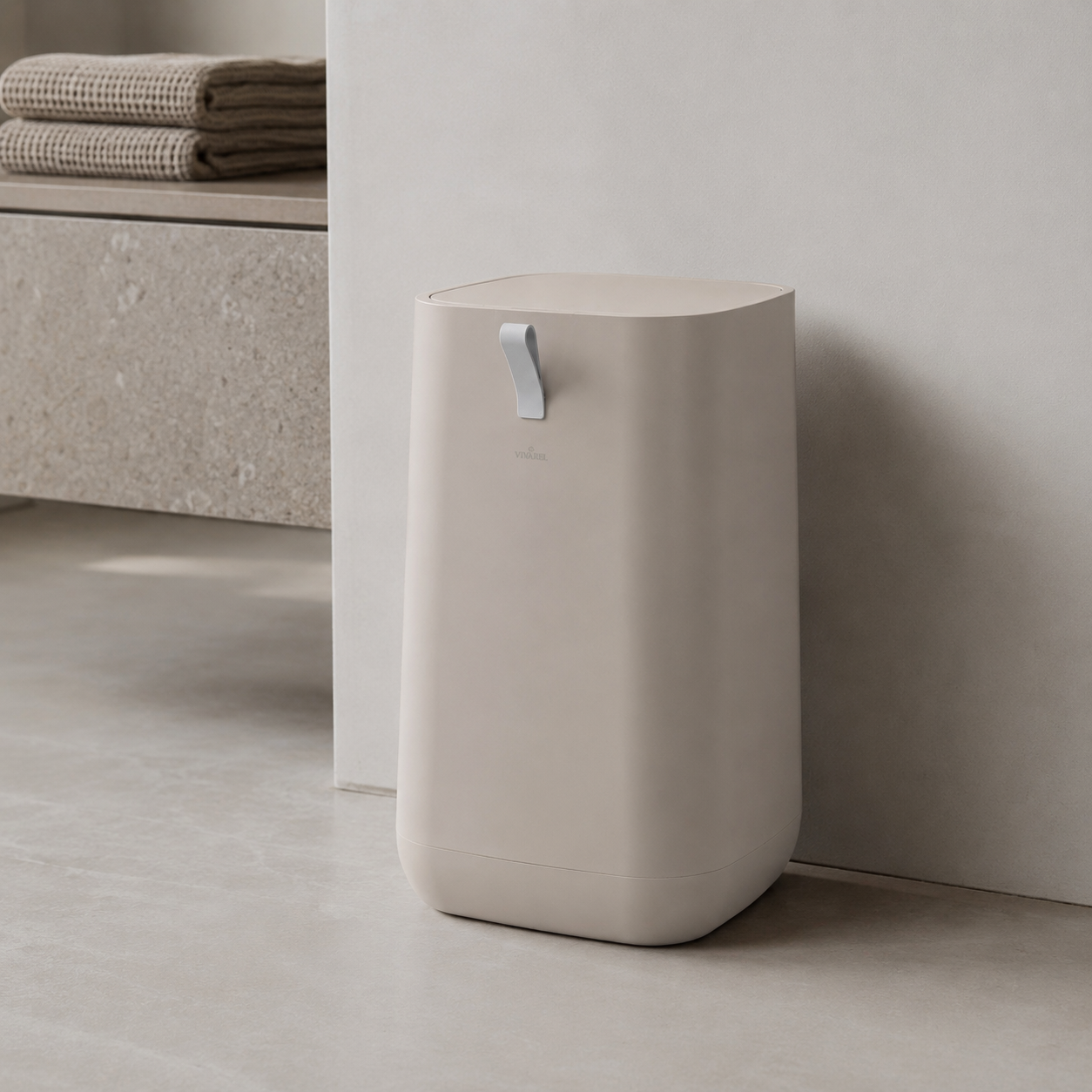 Vera Çelik Çöp Kovası - Taupe 30 L