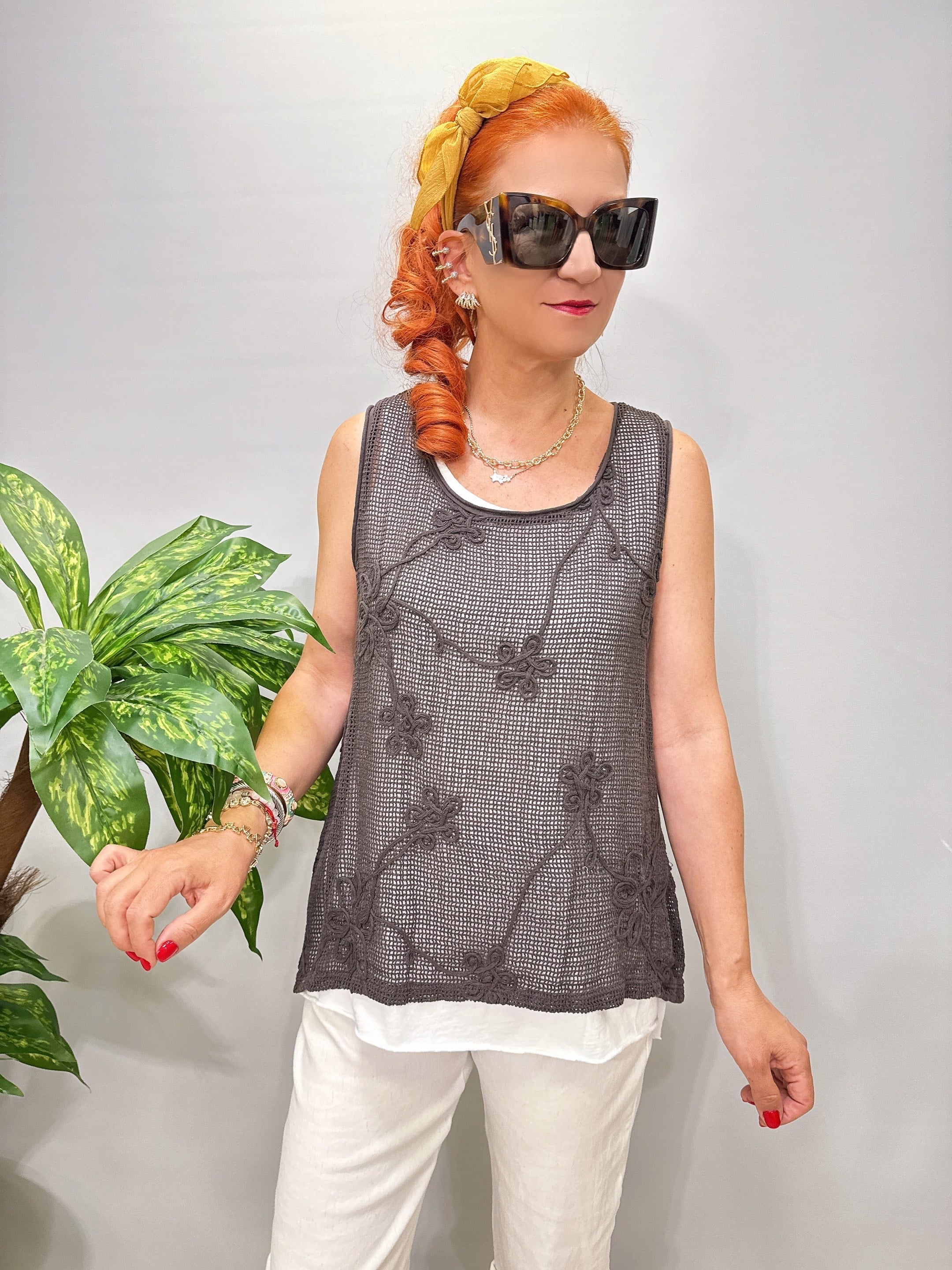 1505 Pamuklu Bluz Acı kahve