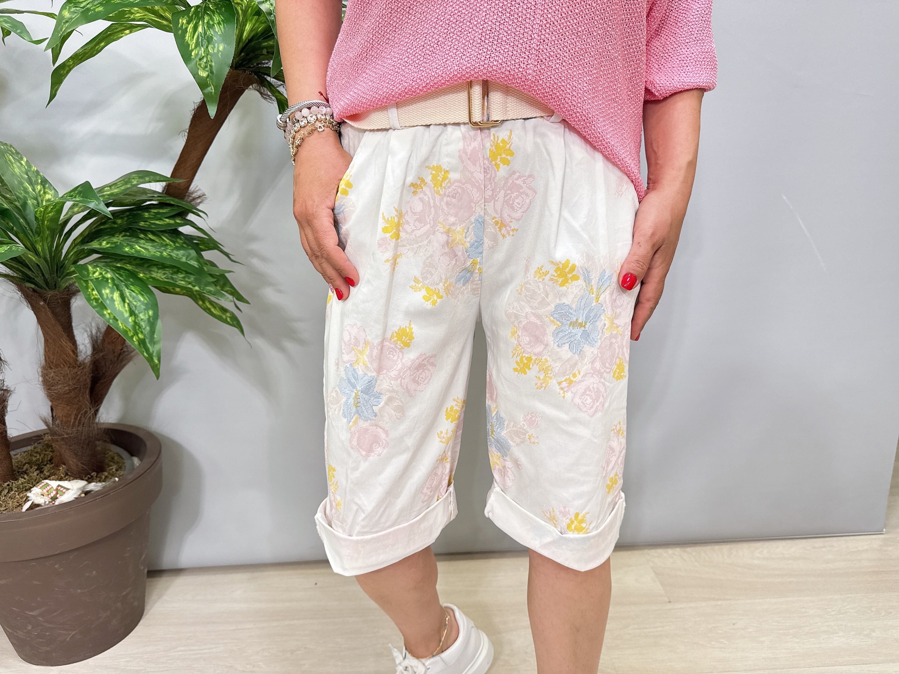 2106 Italyan Capri Pantolon Ekru