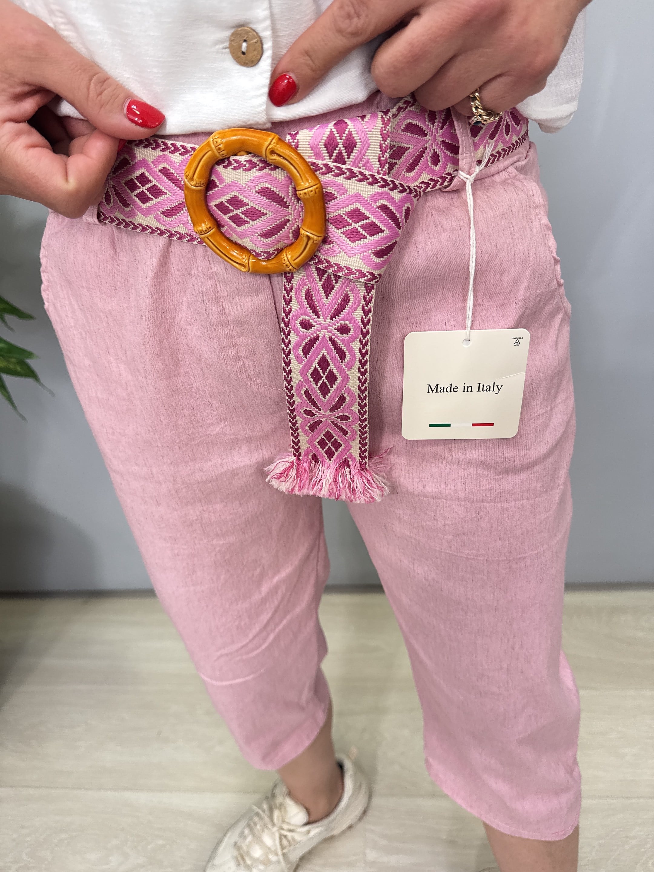 2106 Italyan Capri Pantolon Pudra