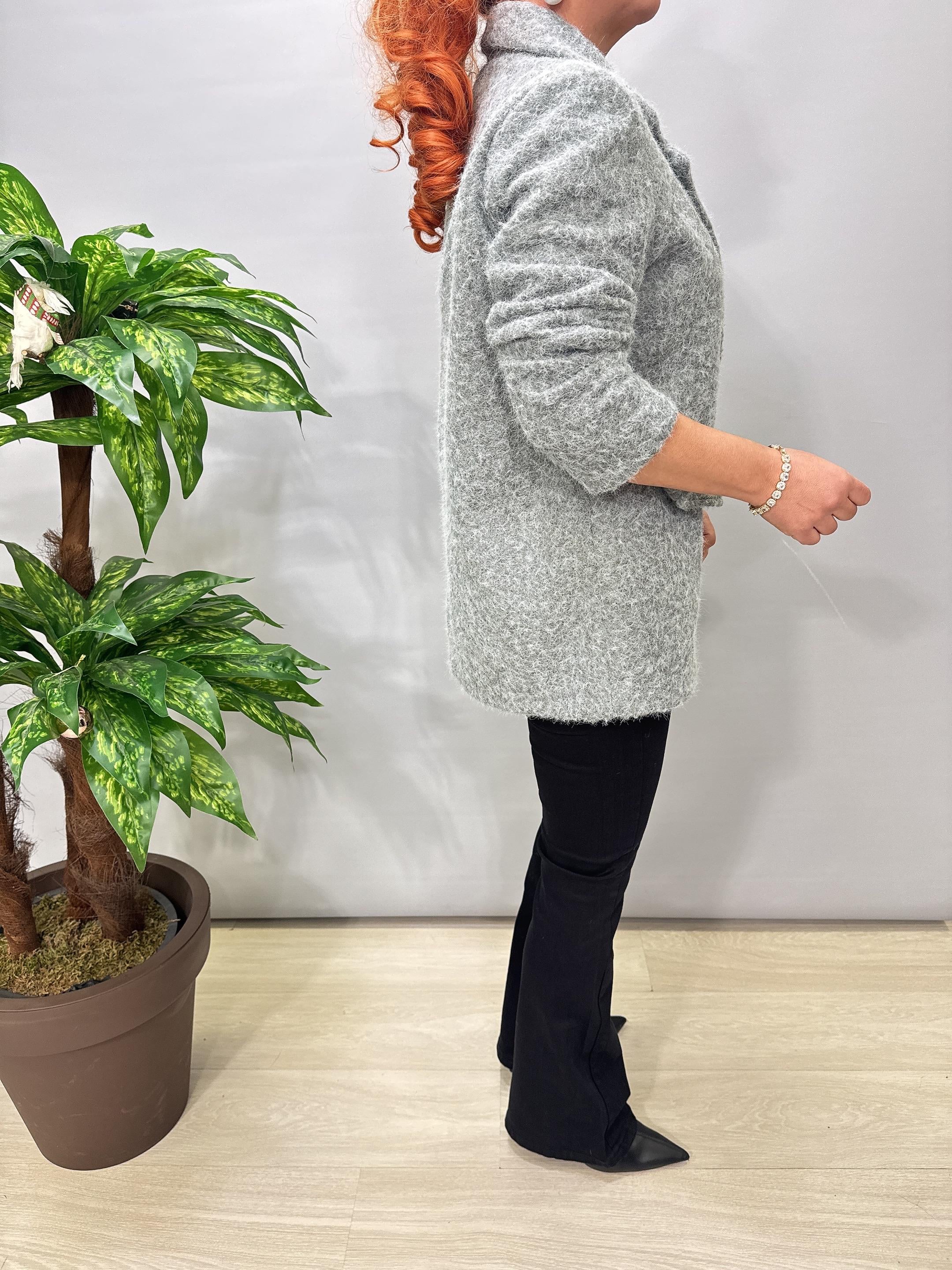 2128 Kaşe Blazer Kaban Gri