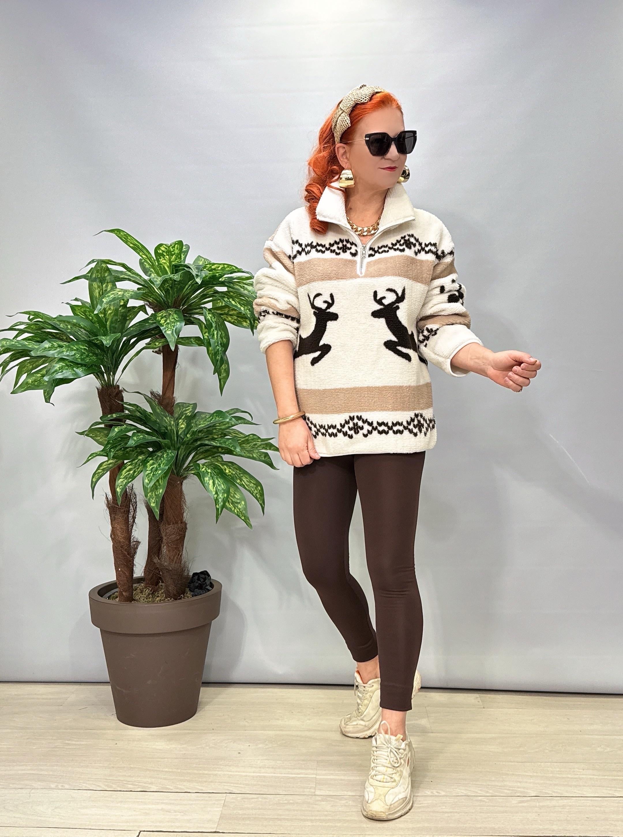 2226 Winter Seri Peluş Sweatshirt