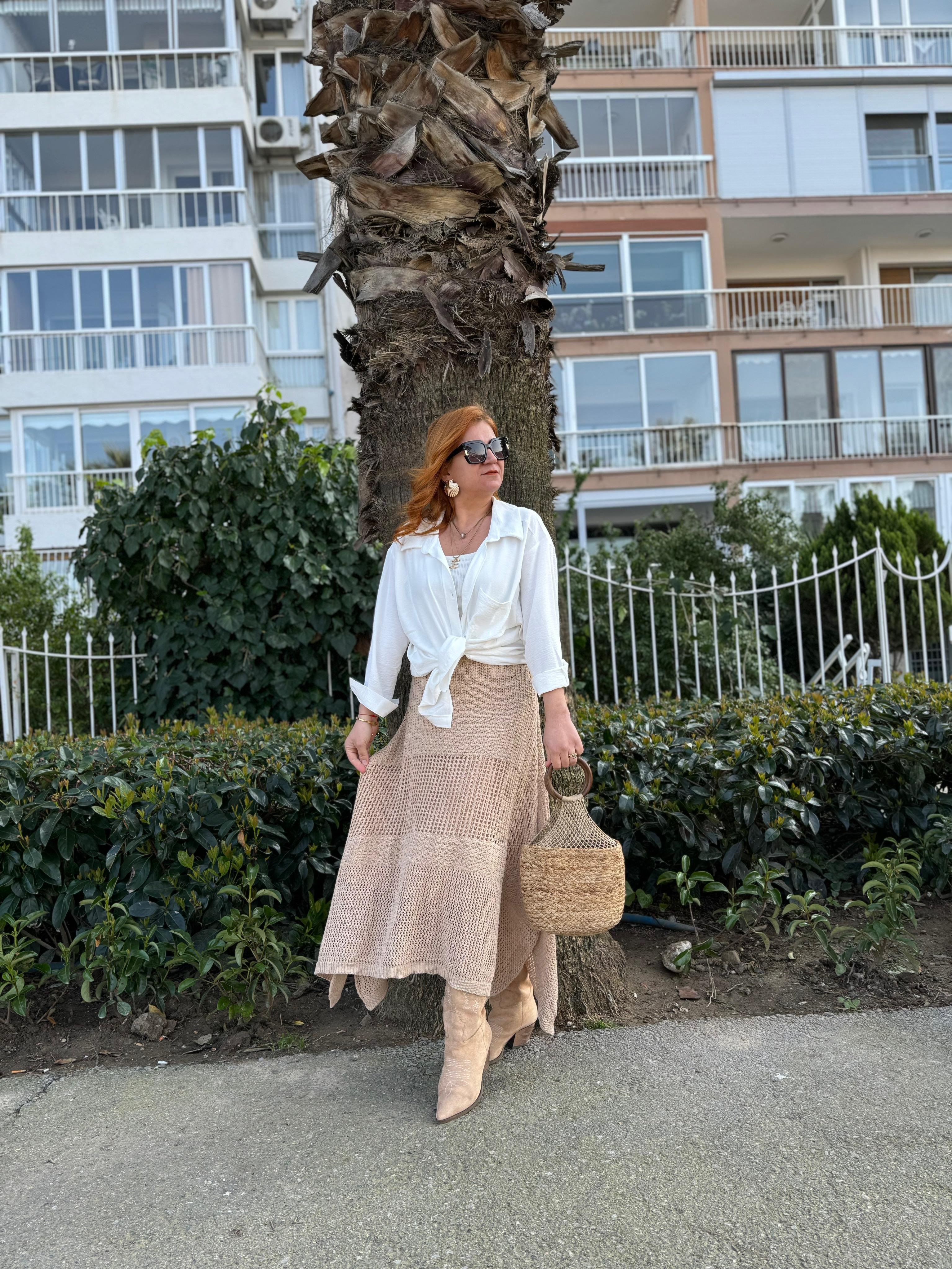 2663 Pamuklu Örme Etek Bisküvi