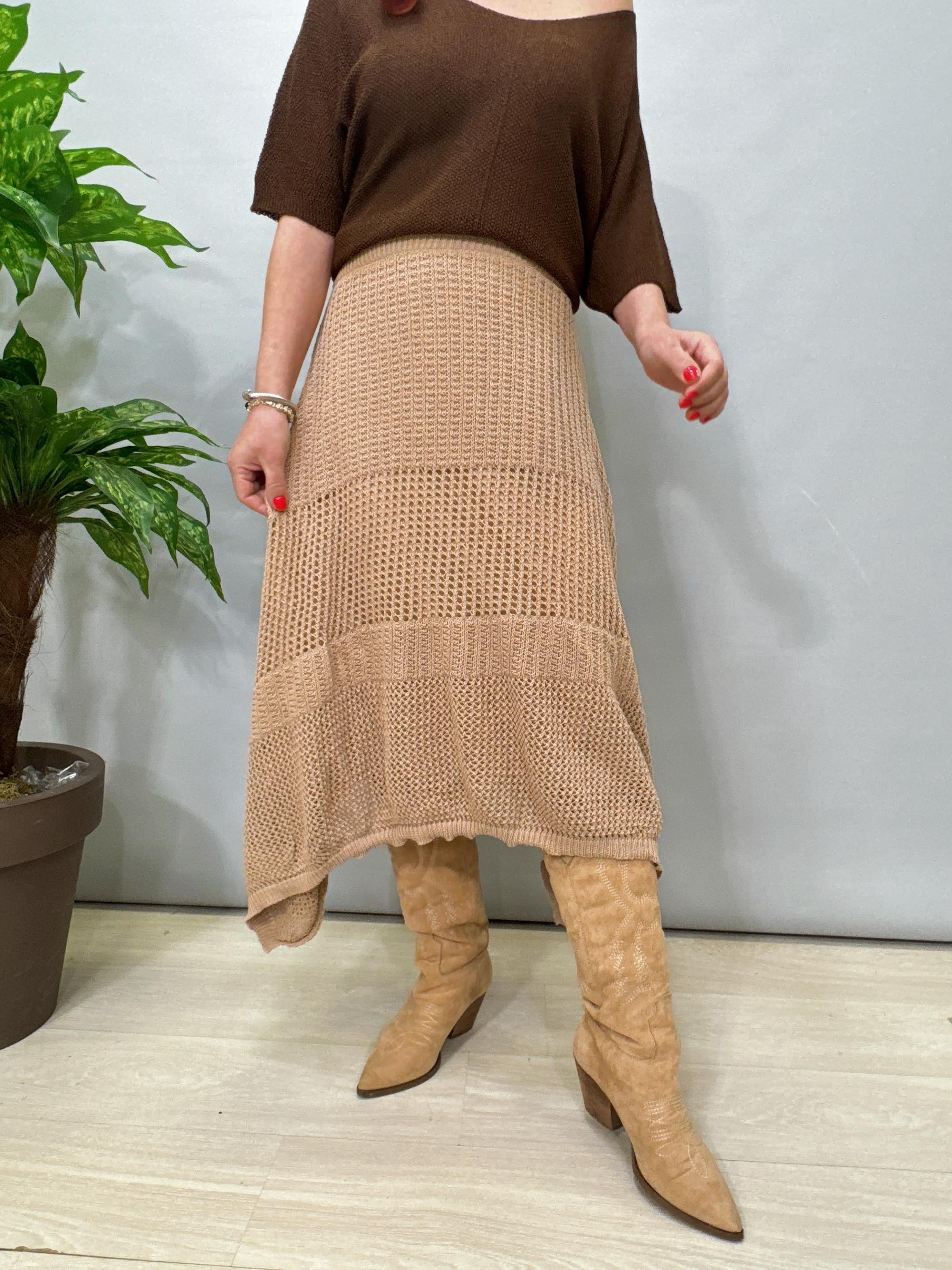 2663 Pamuklu Örme Etek Bisküvi