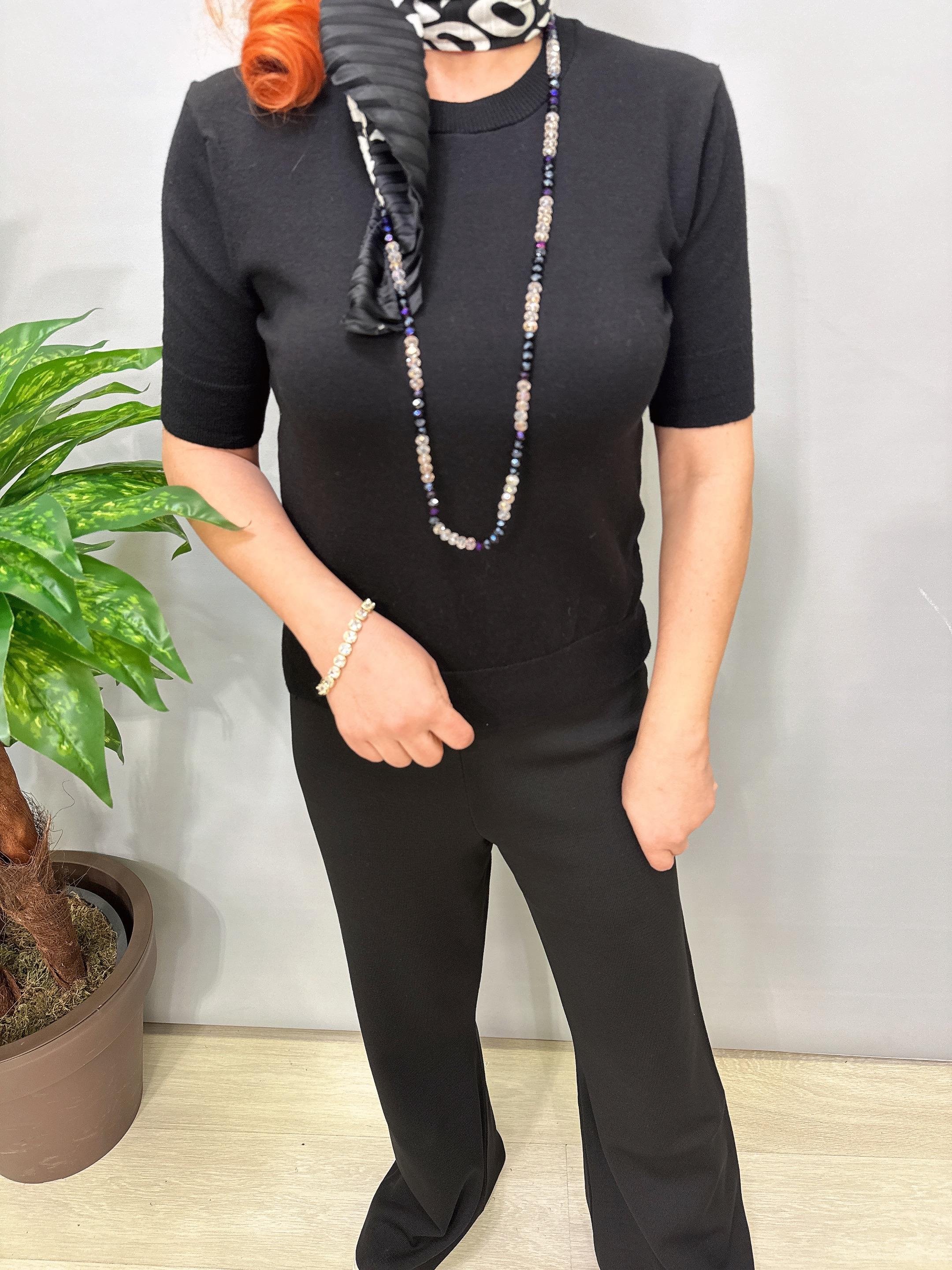 2875 Basic Triko Bluz Siyah