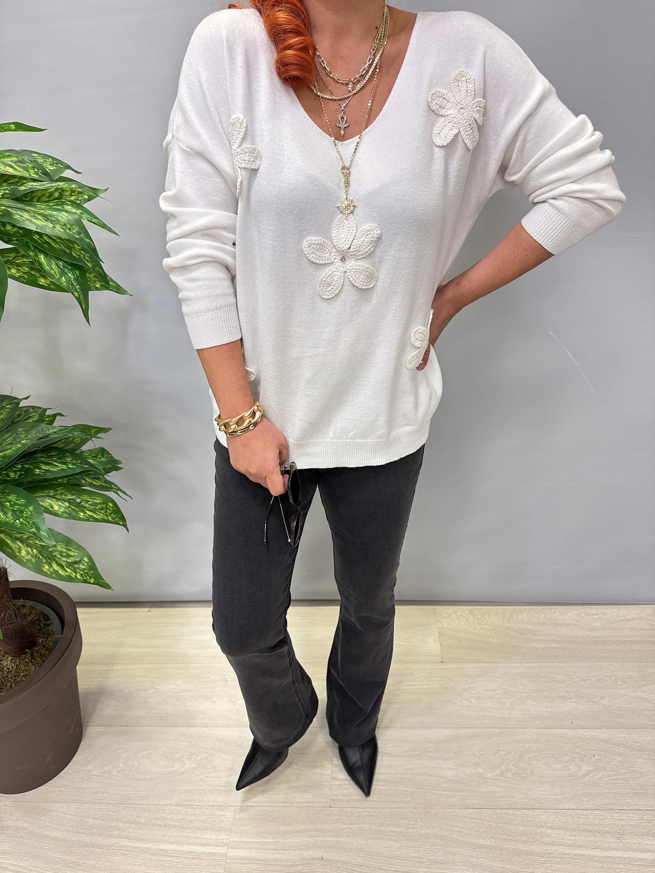 3015 Angora triko Ekru