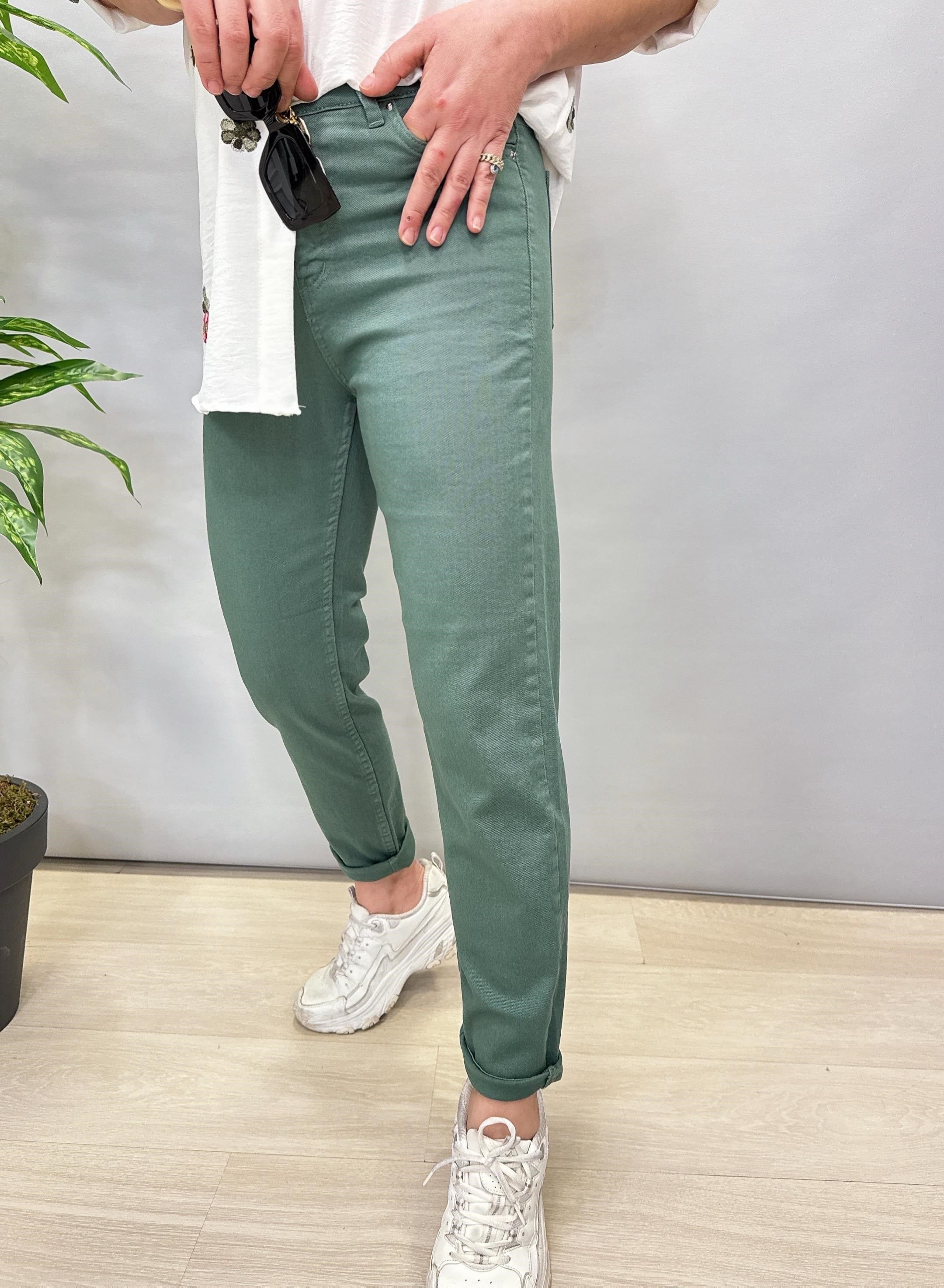 3016 FULL LİKRALI JEAN MİNT YEŞİLİ        