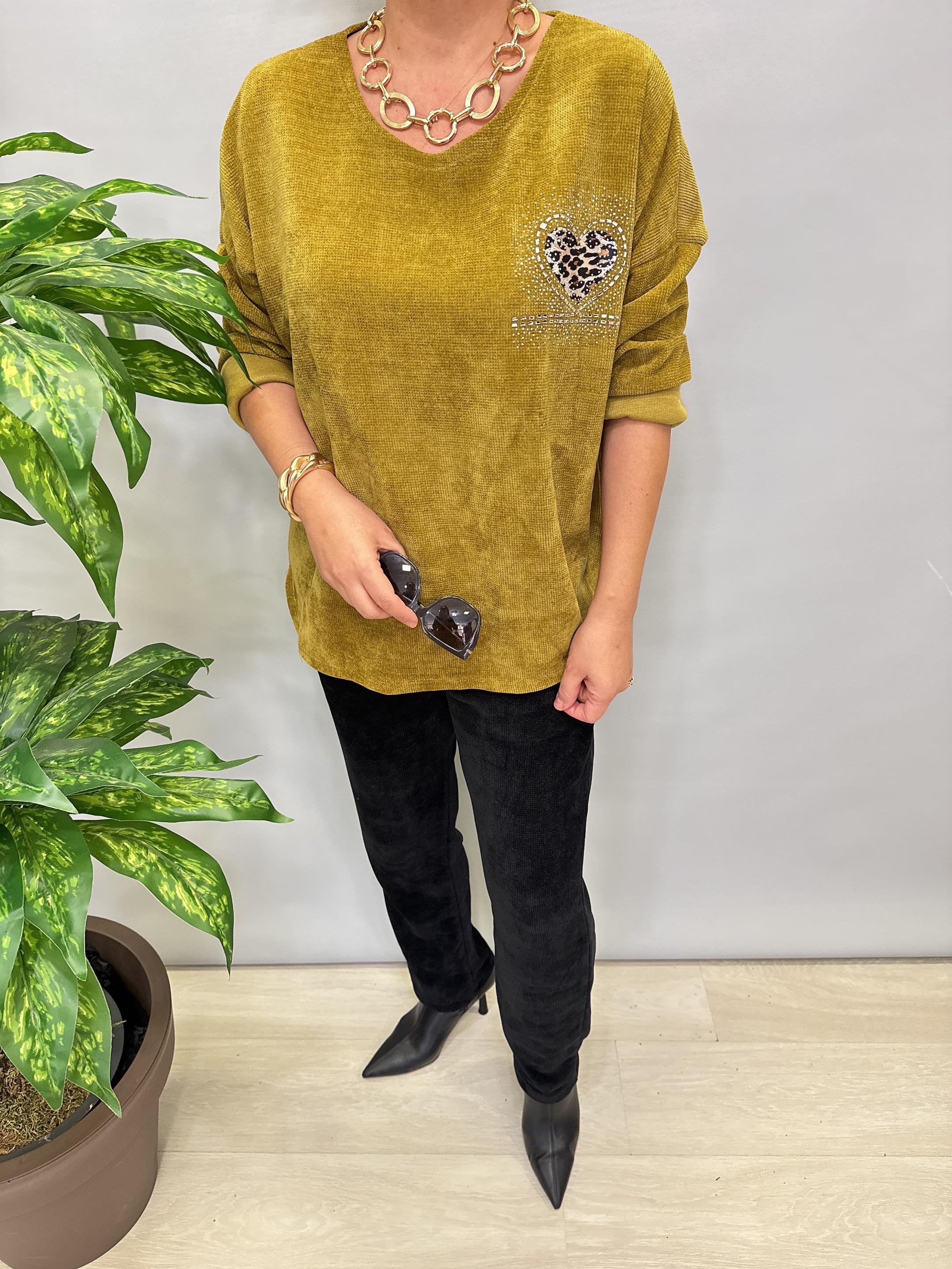 3019 Şönil Kadife Bluz 