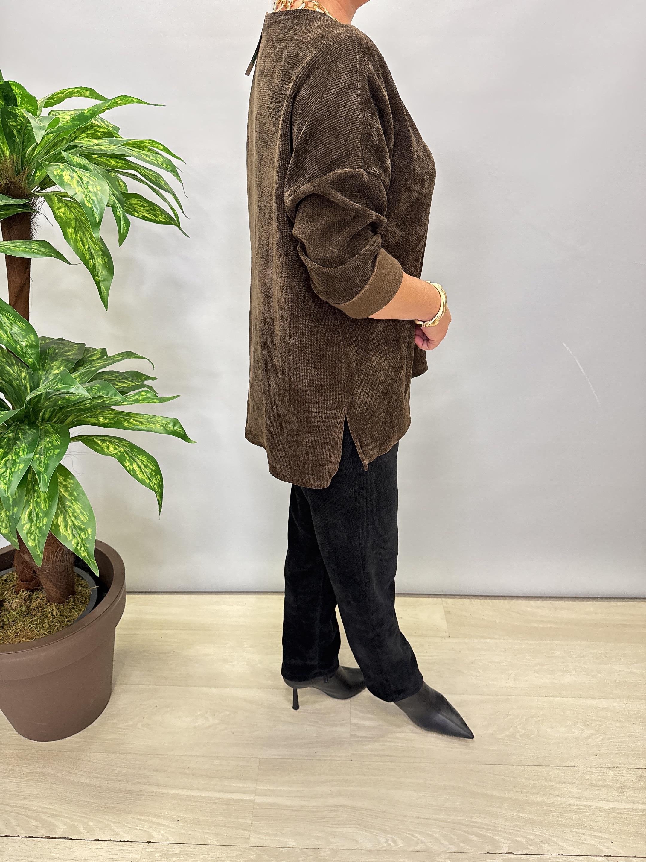 3019 Şönil Kadife Bluz