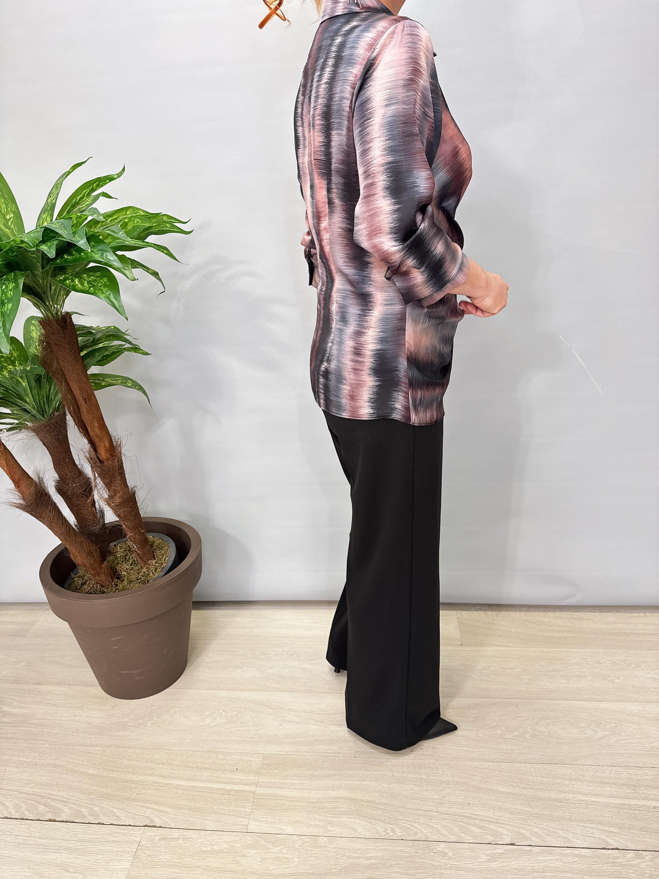 3025 Saten Gömlek Renkli