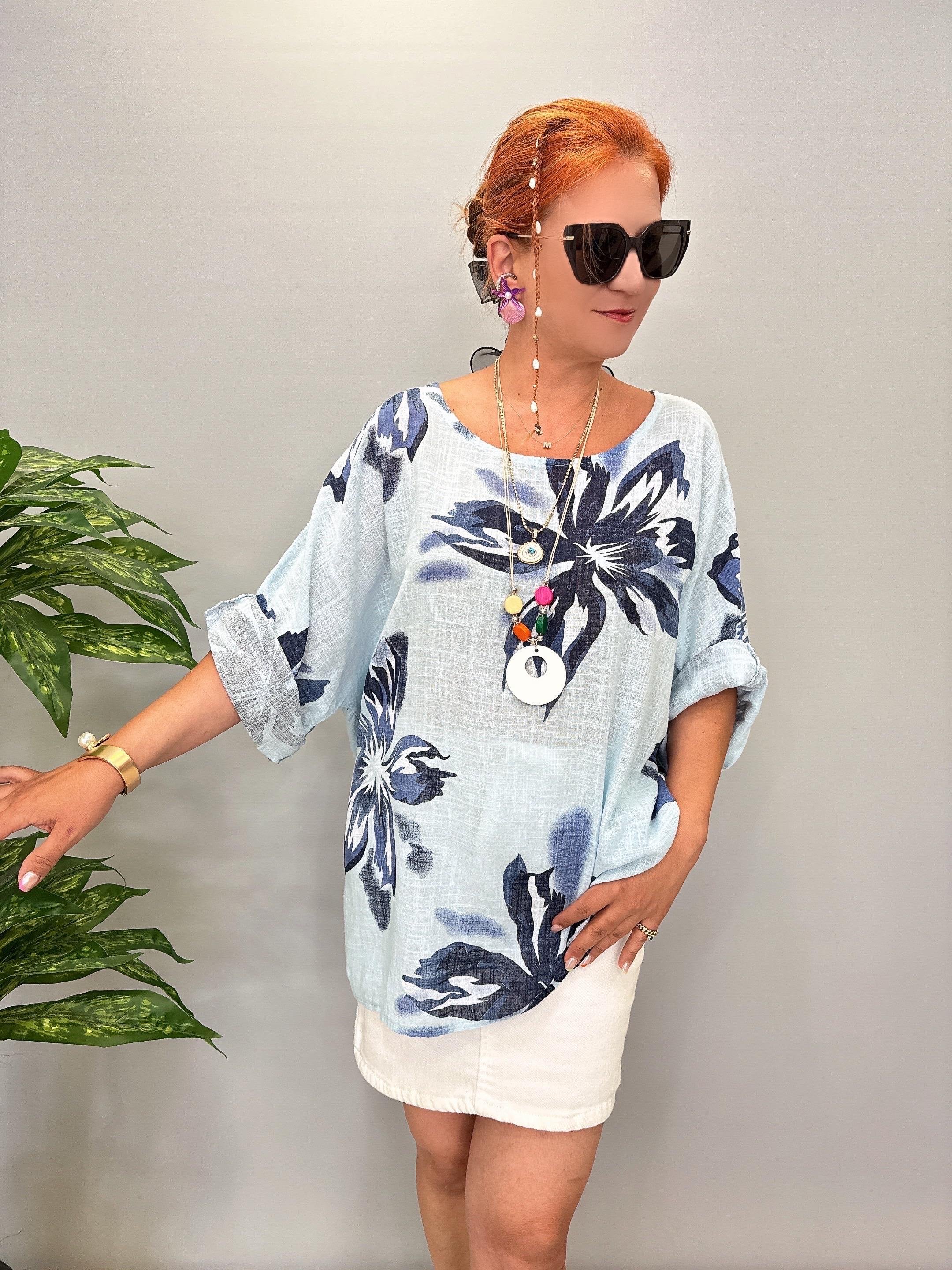 3838 Pamuklu Bluz Bebe Mavi