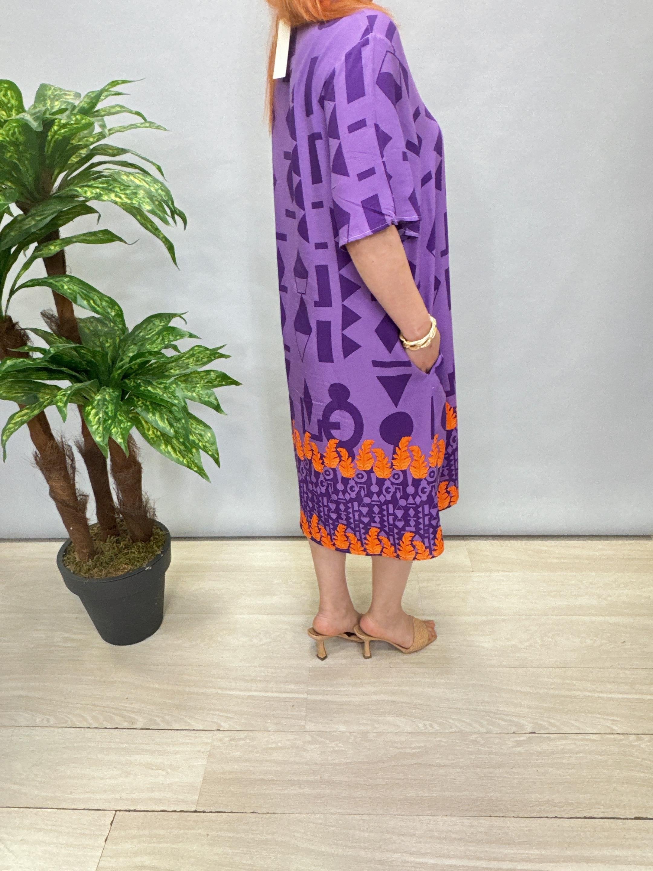 5022 Pamuklu Viskon Elbise