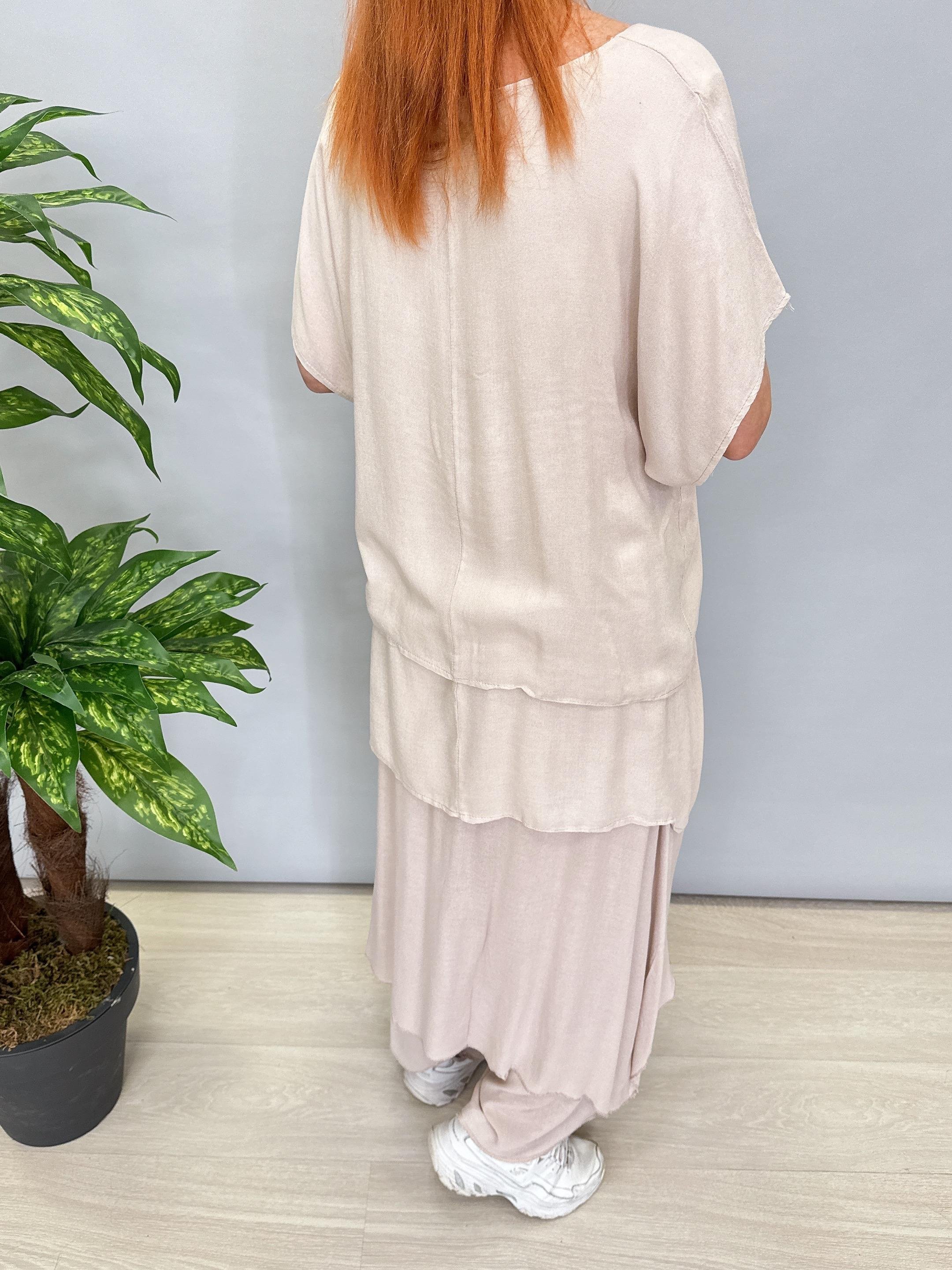 5040 PAMUKLU TASARIM BLUZ TAŞ