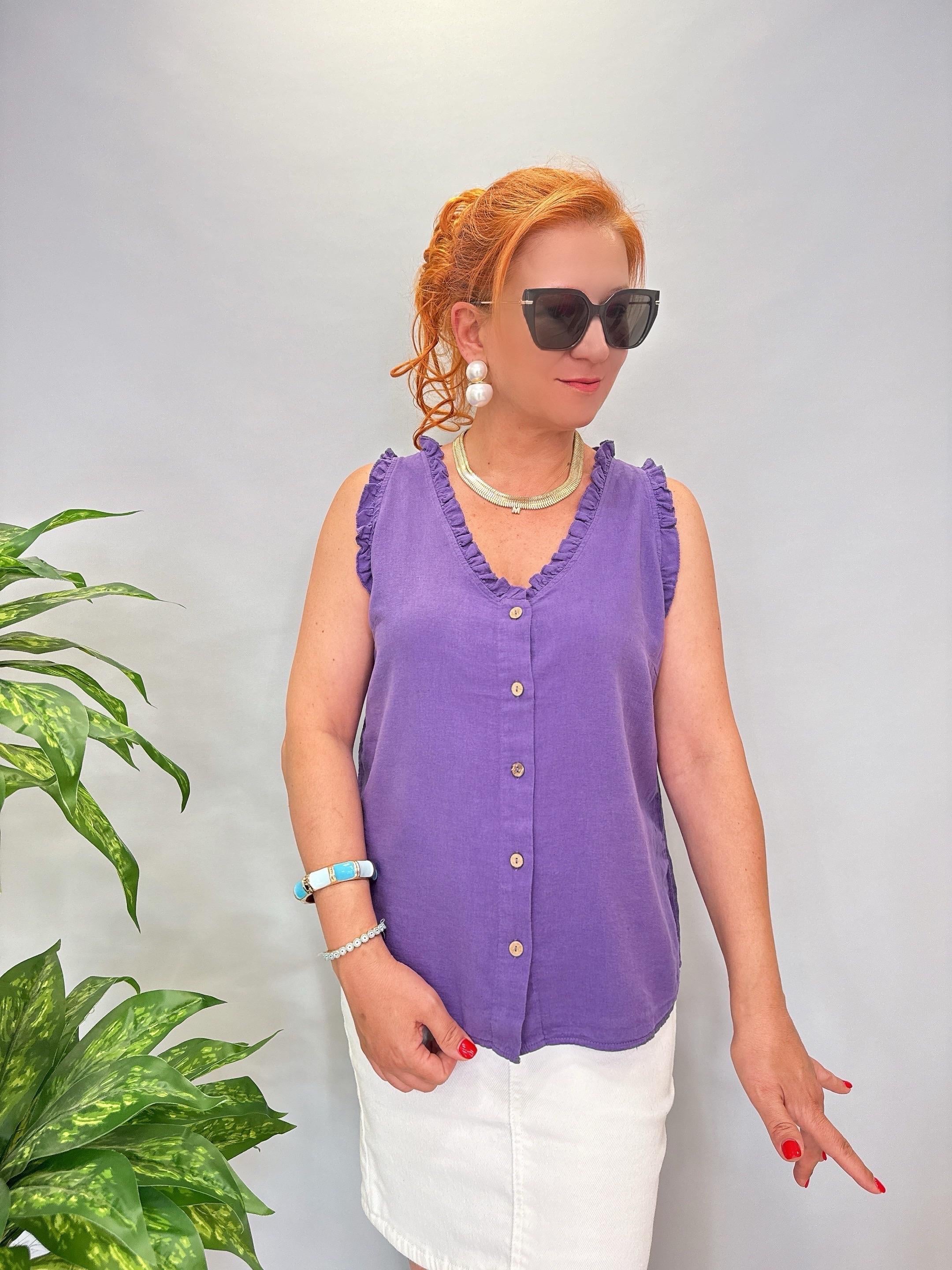 5521 Pamuklu Bluz Mor