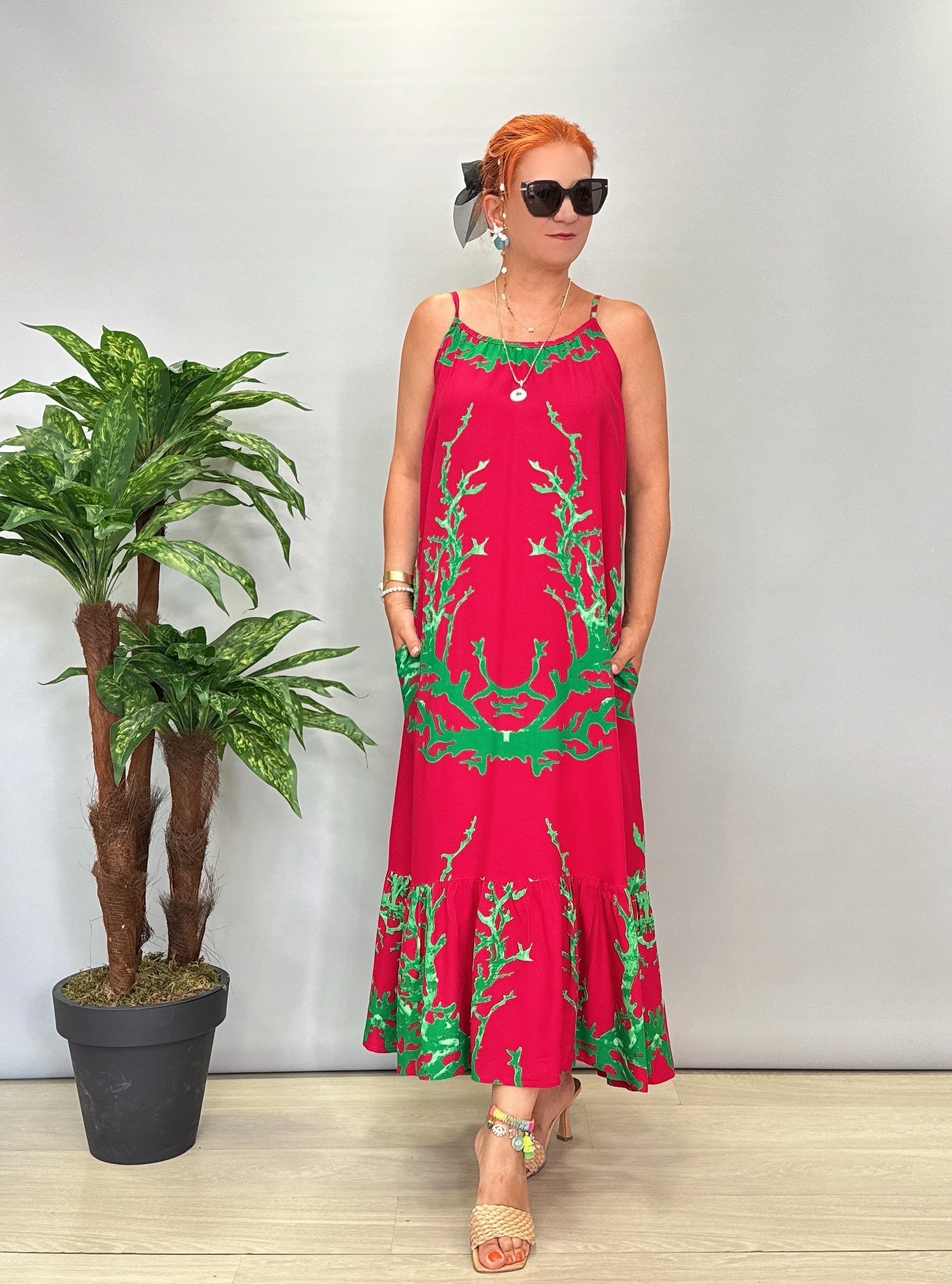 7060 Pamuklu Viskon Elbise 