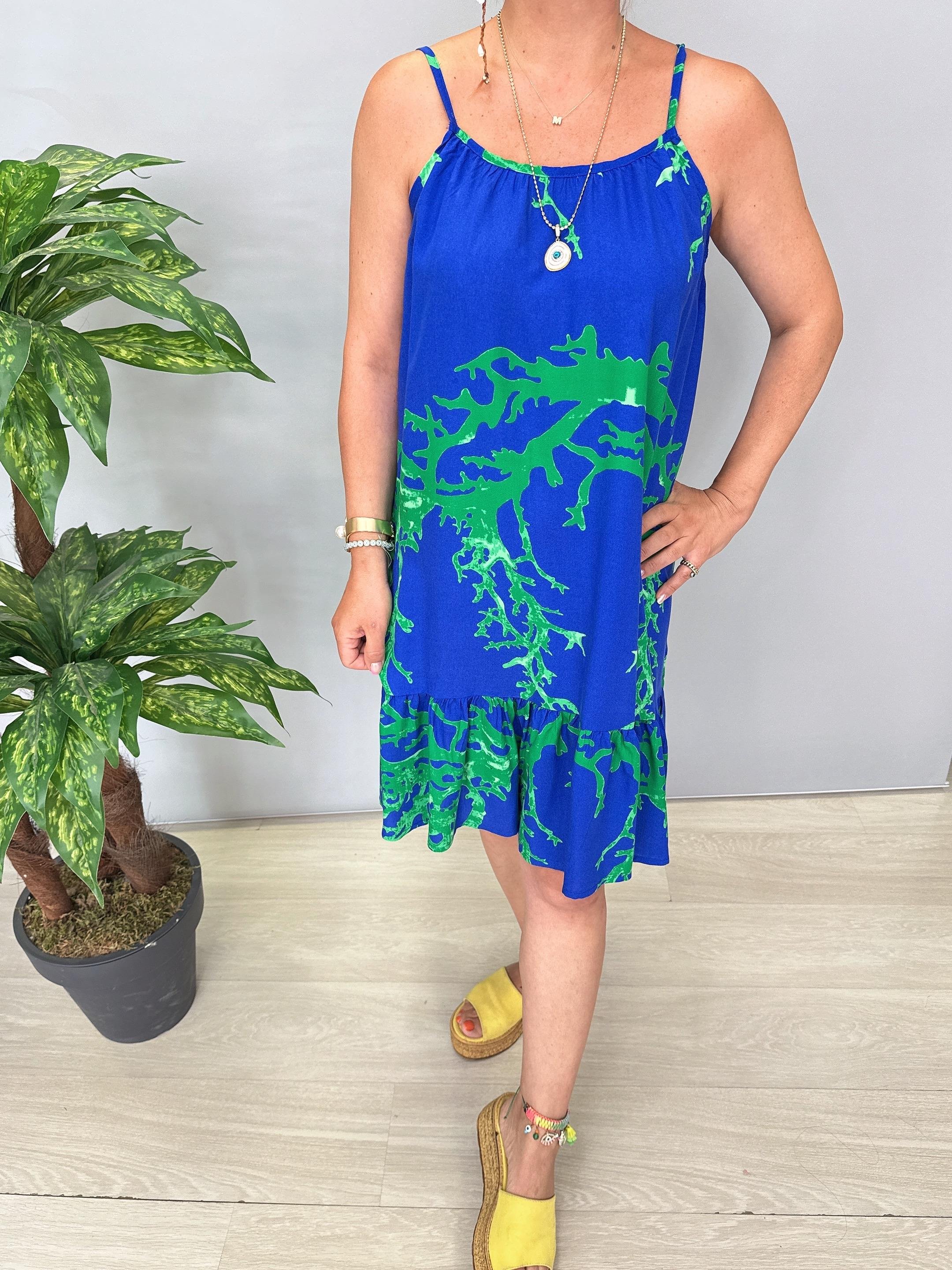 7061 Pamuklu Viskon Elbise 