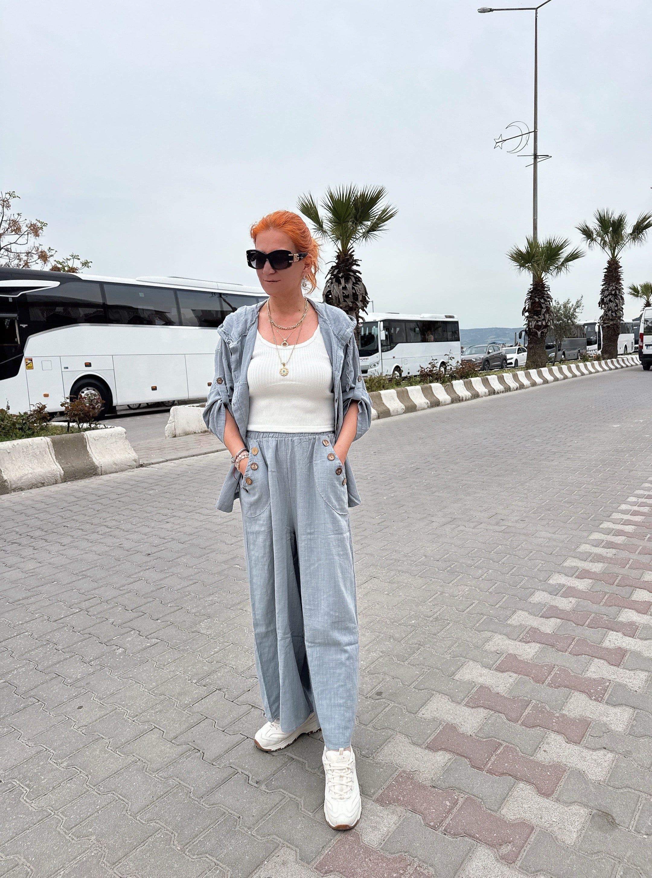 8005 Pamuklu Takım Gri