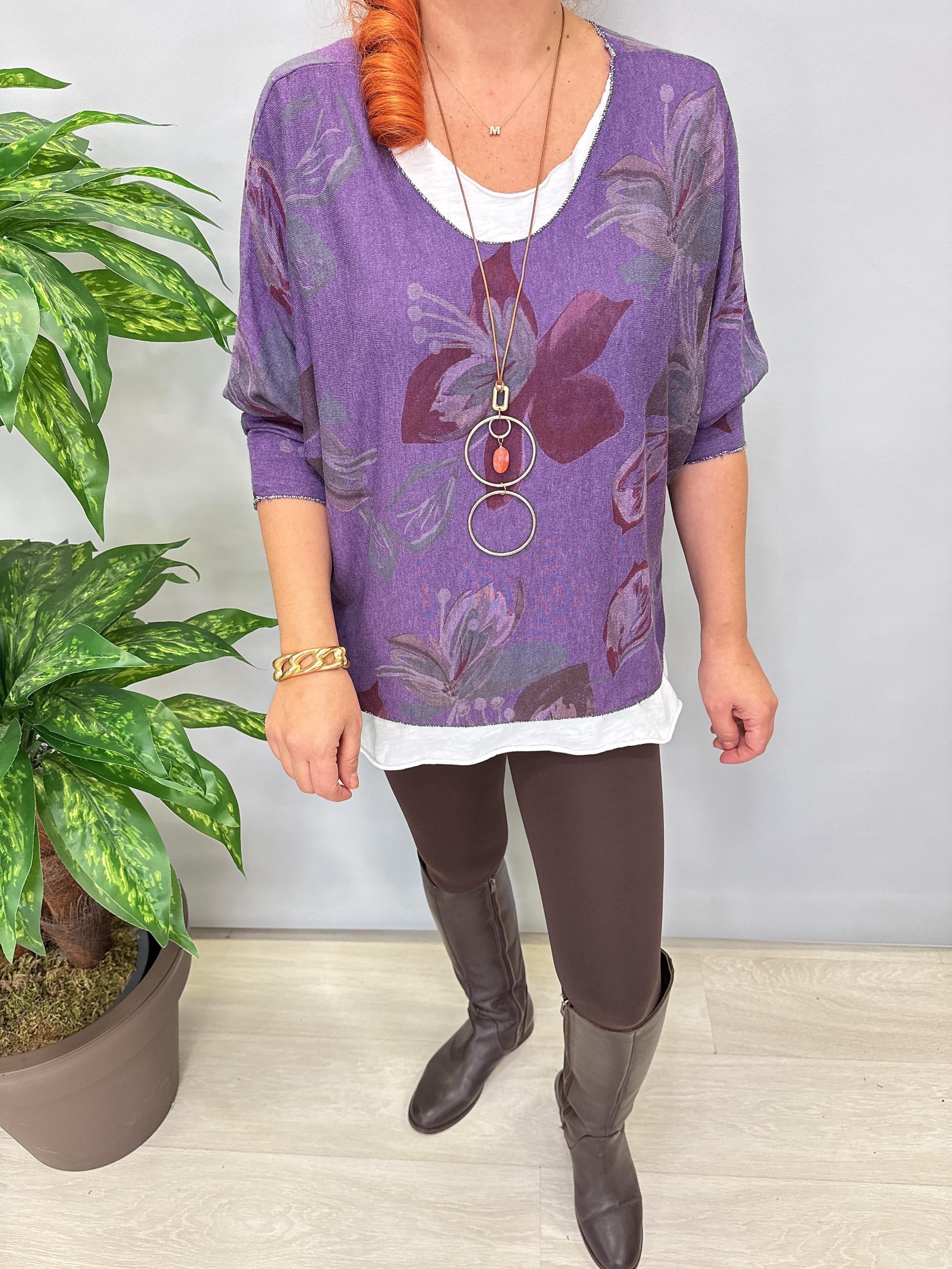 8522 Italyan Bluz (KOLYE HEDİYELİ)