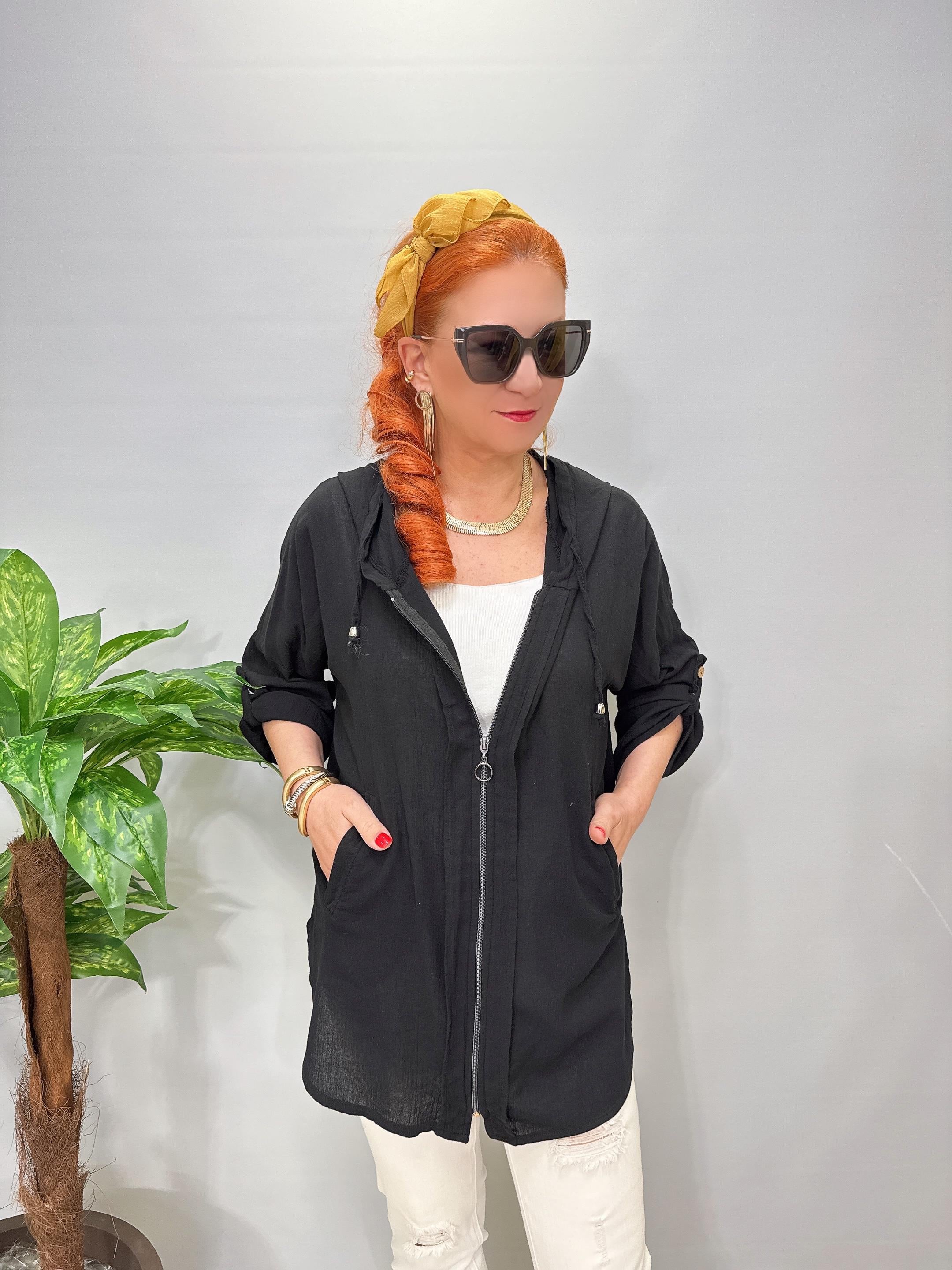 8596 Pamuklu Ceket Siyah