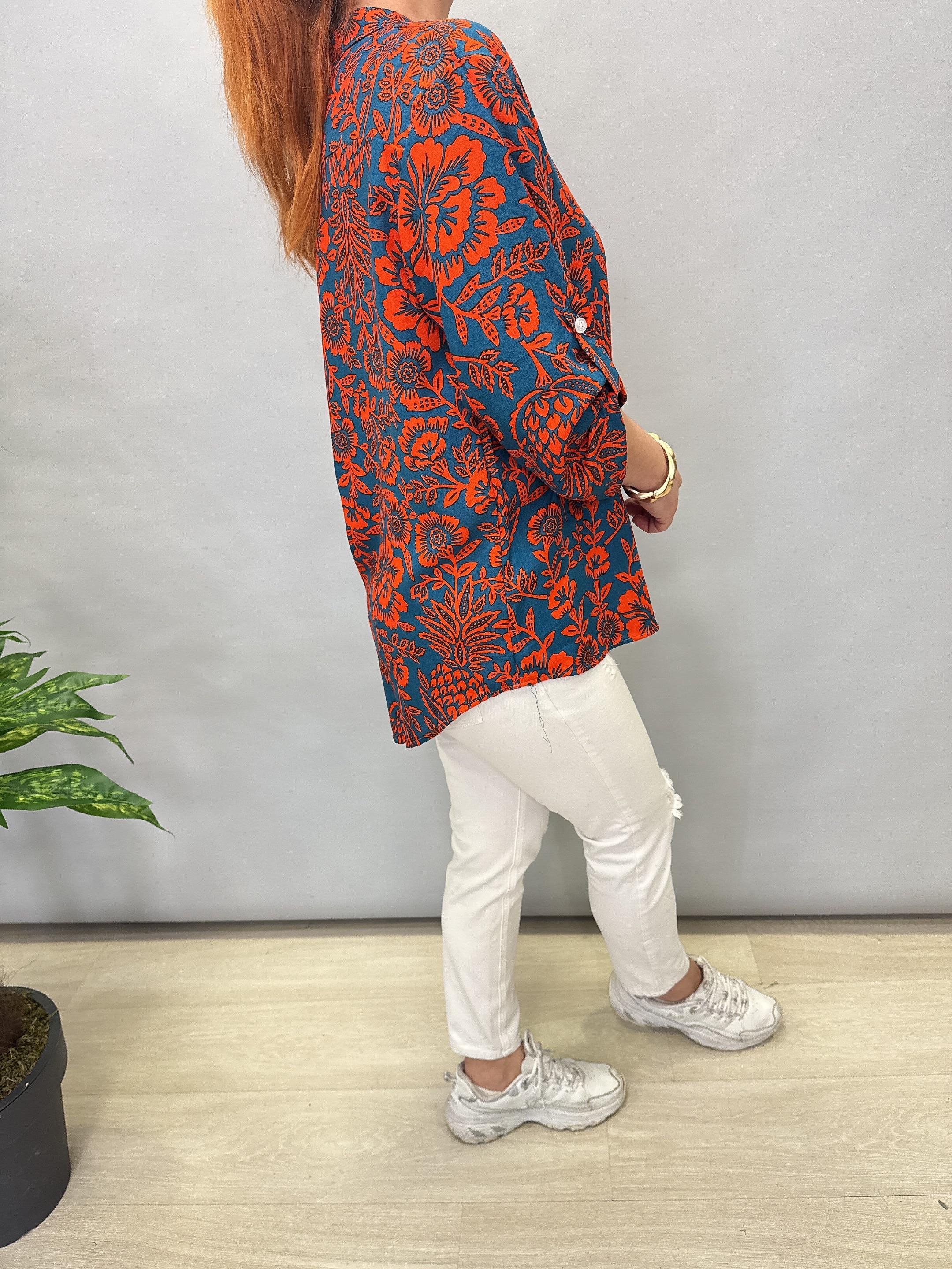 8790 PAMUKLU VİSKON BLUZ